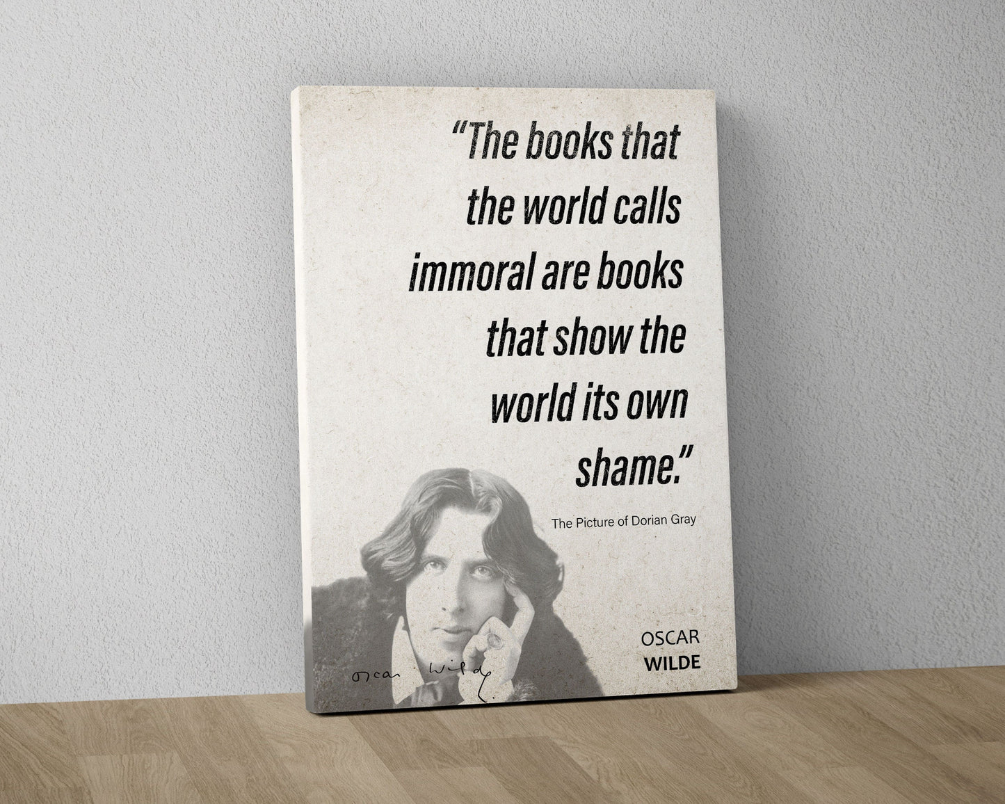 Oscar Wilde Quote Wall Art | The Picture of Dorian Gray Quote Poster, Quote Print, Quote Art, Book Quote, Canvas Wall Art, Book Lover Gift