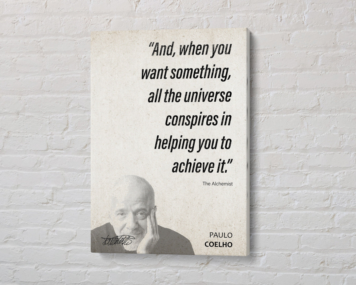 Paulo Coelho Quote Wall Art | The Alchemist Quote Poster, Quote Print, Quote Art, Book Quote, Canvas Print, Book Lover Gift