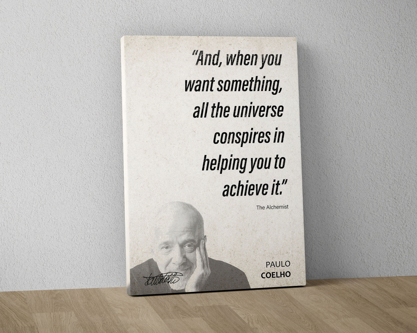Paulo Coelho Quote Wall Art | The Alchemist Quote Poster, Quote Print, Quote Art, Book Quote, Canvas Print, Book Lover Gift