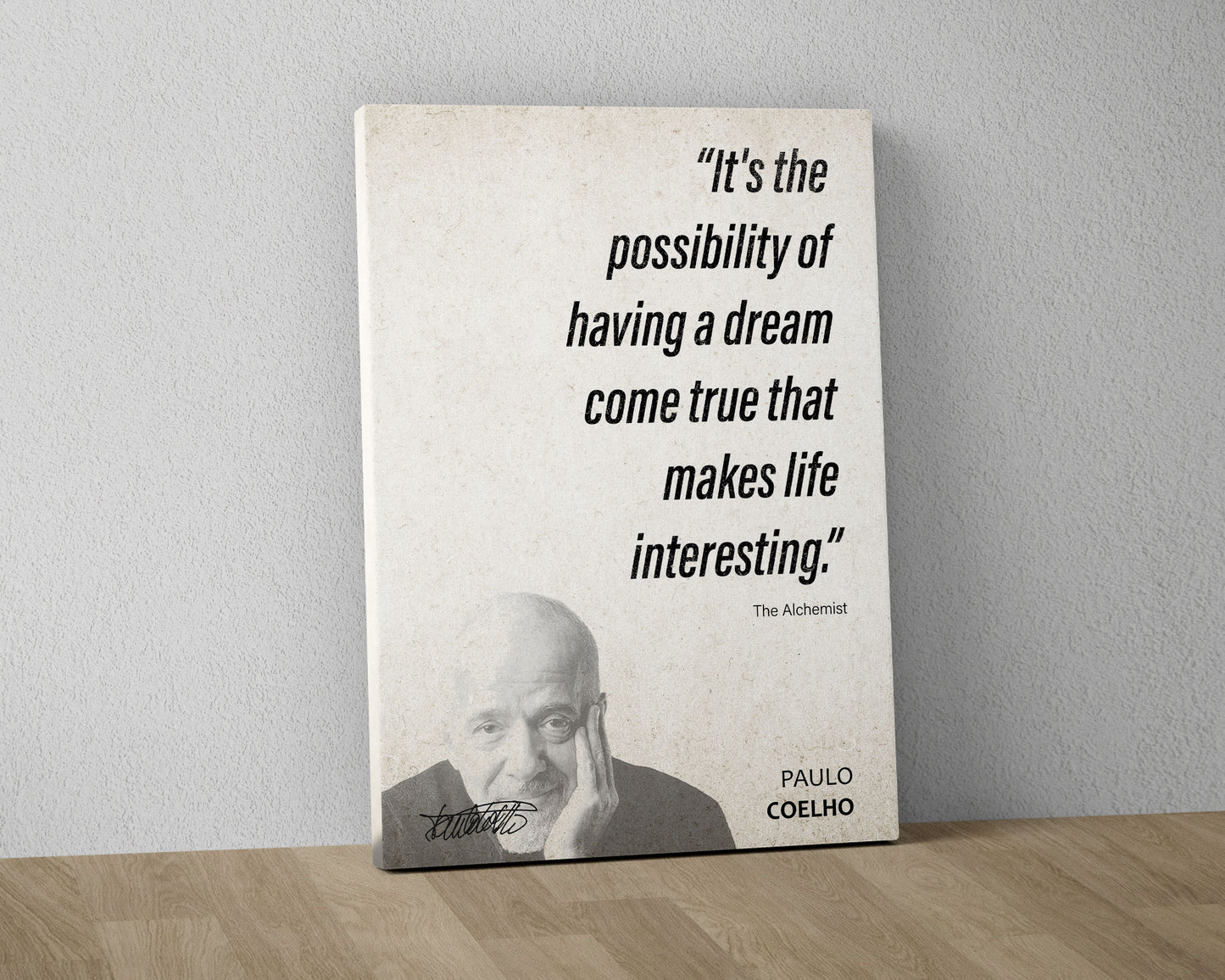 Paulo Coelho Quote Wall Art | The Alchemist Quote Poster, Quote Print, Quote Art, Book Quote, Canvas Wall Art, Book Lover Gift