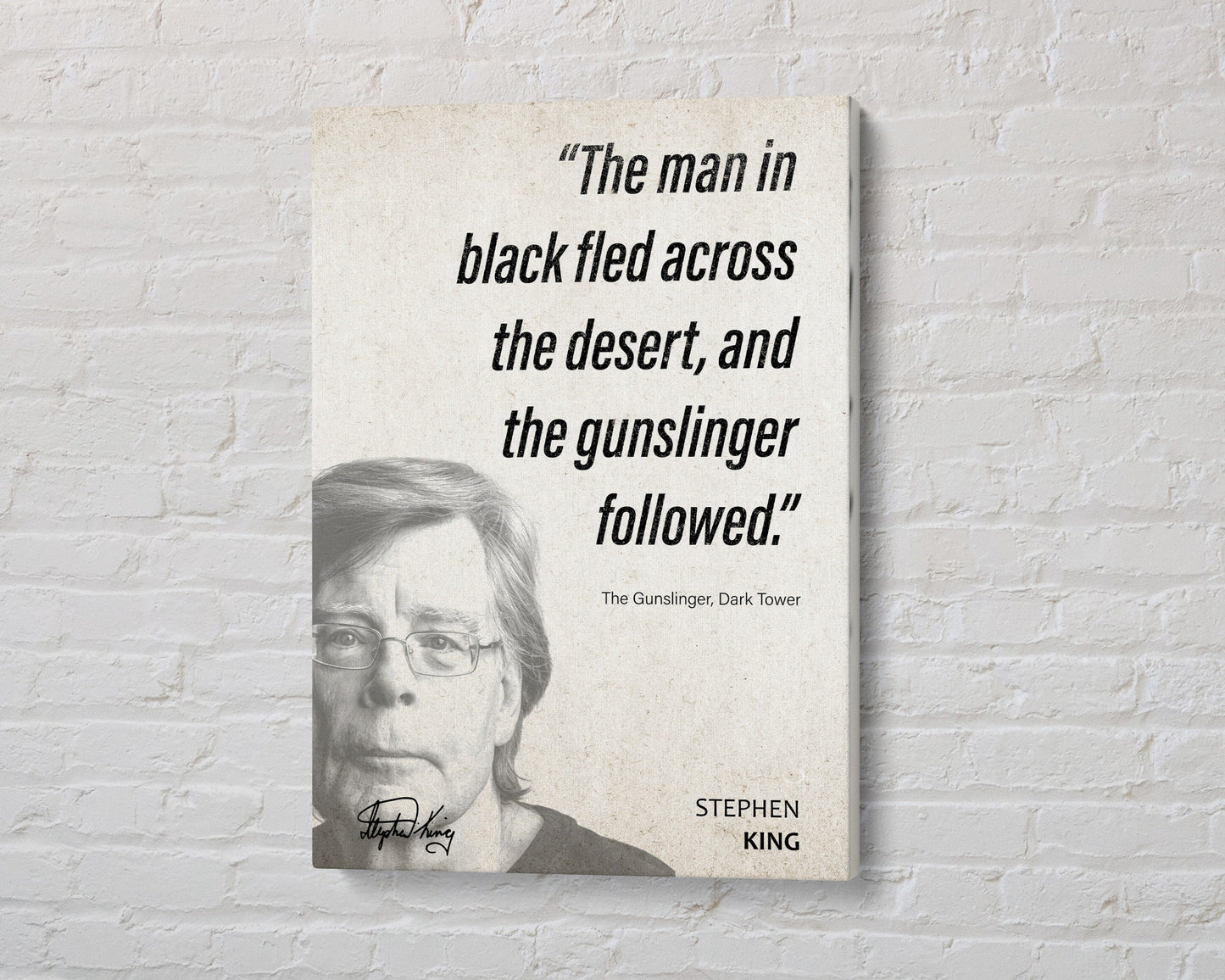 Stephen King Quote Wall Art | The Dark Tower Quote Poster, Quote Print, Quote Art, Book Quote, Canvas Wall Art, Book Lover Gift