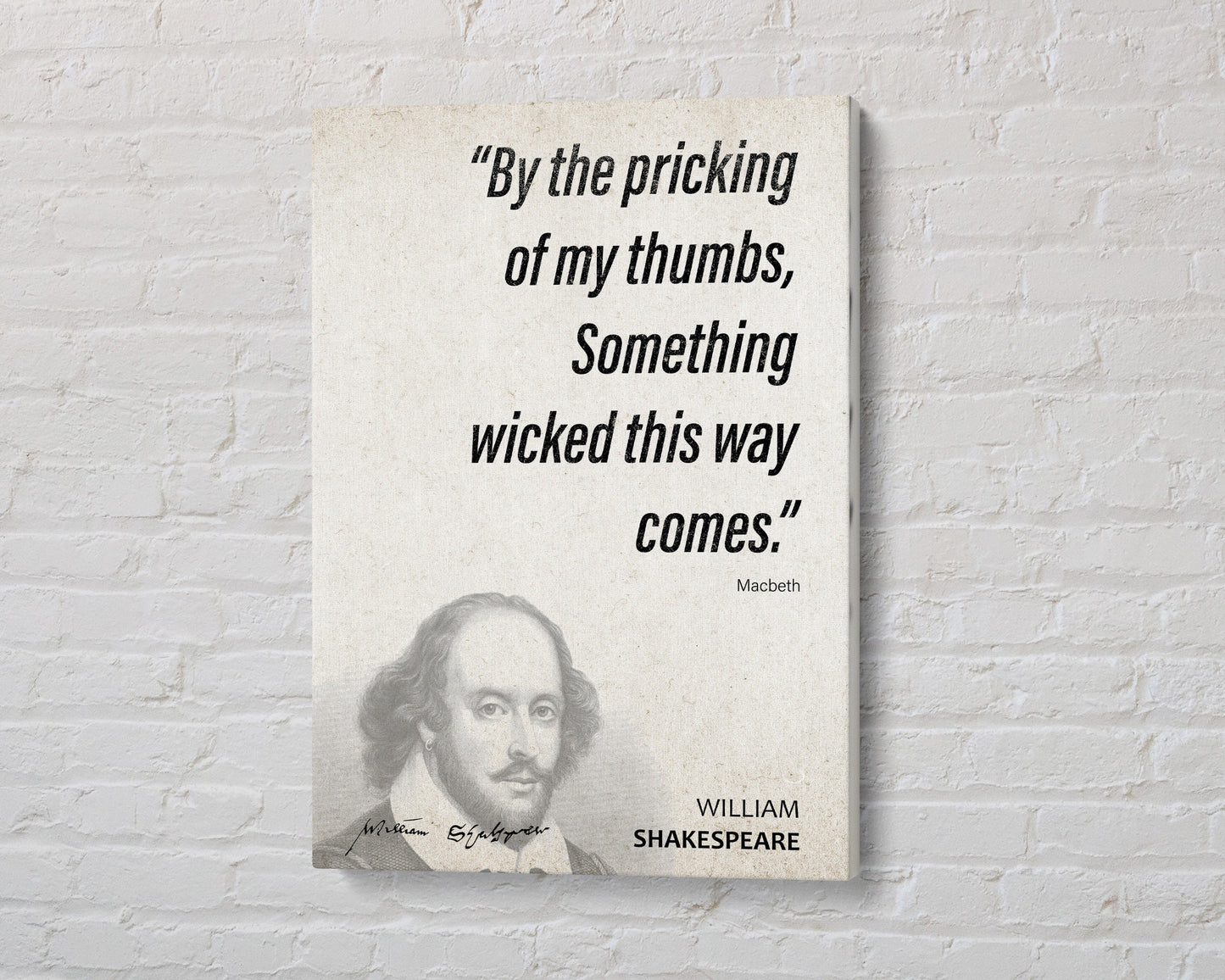 William Shakespeare Quote Wall Art | Macbeth Quote Poster, Quote Print, Quote Art, Book Quote, Canvas Wall Art, Book Lover Gift