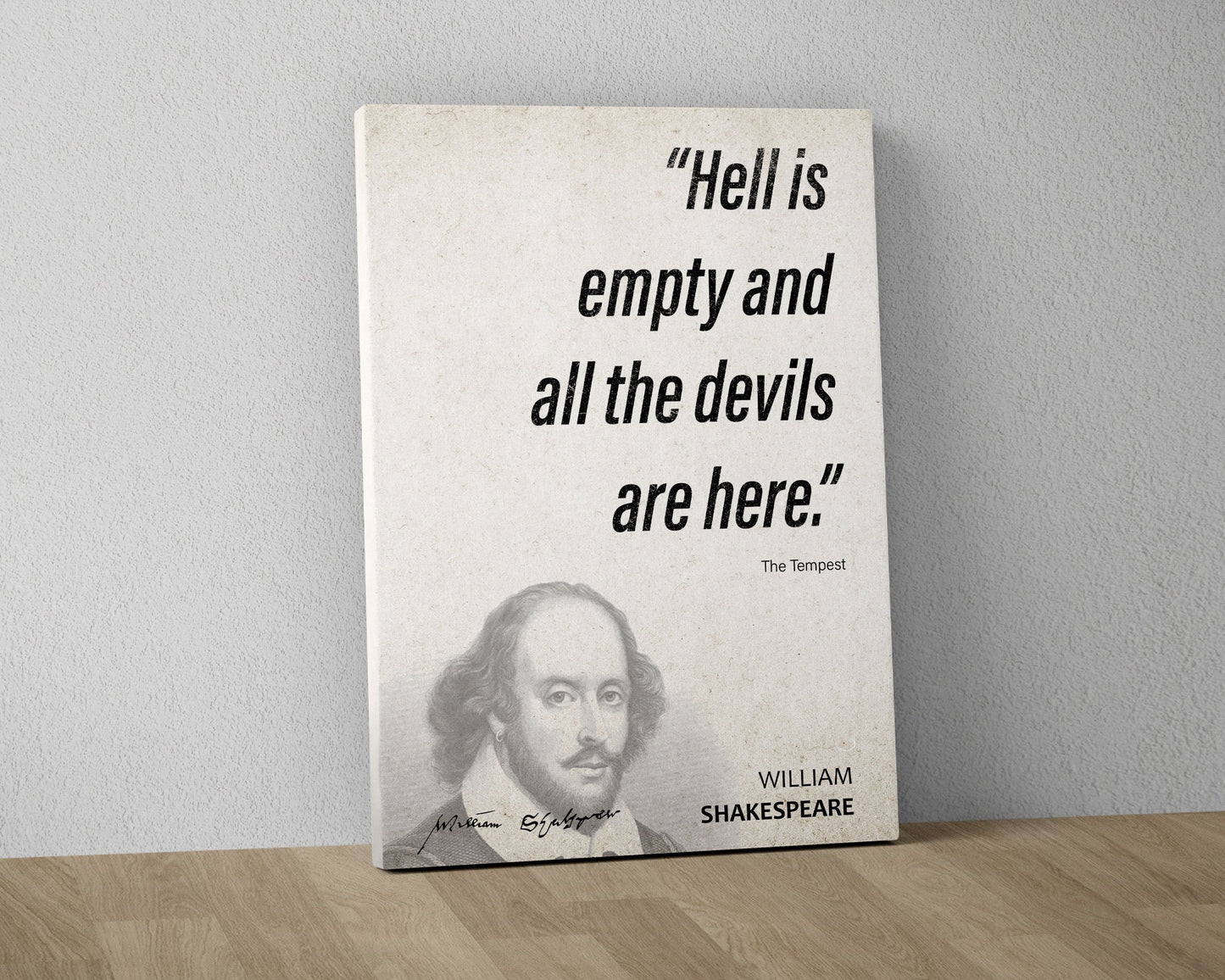 William Shakespeare Quote Wall Art | The Tempest Quote Poster, Quote Print, Quote Art, Book Quote, Canvas Wall Art, Book Lover Gift
