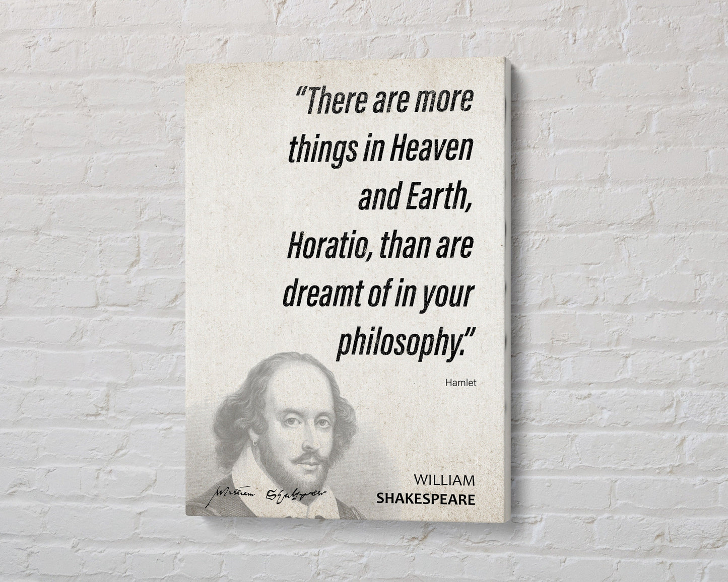 William Shakespeare Quote Wall Art | Hamlet Quote Poster, Quote Print, Quote Art, Book Quote, Canvas Wall Art, Book Lover Gift