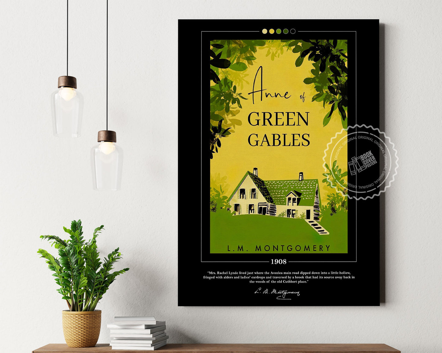 Anne of Green Gables Book Cover Poster | L. M. Montgomery, Anne of Green Gables Poster, Book Posters, Canvas Wall Art, Book Lover Gift