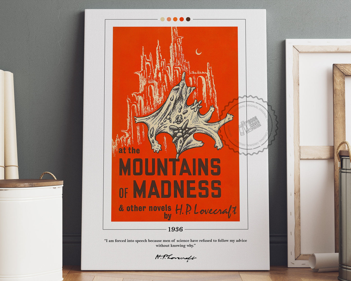 At the Mountains of Madness Book Cover Poster | H. P. Lovecraft, At the Mountains of Madness Poster, Book Posters, Book Art, Book Lover Gift