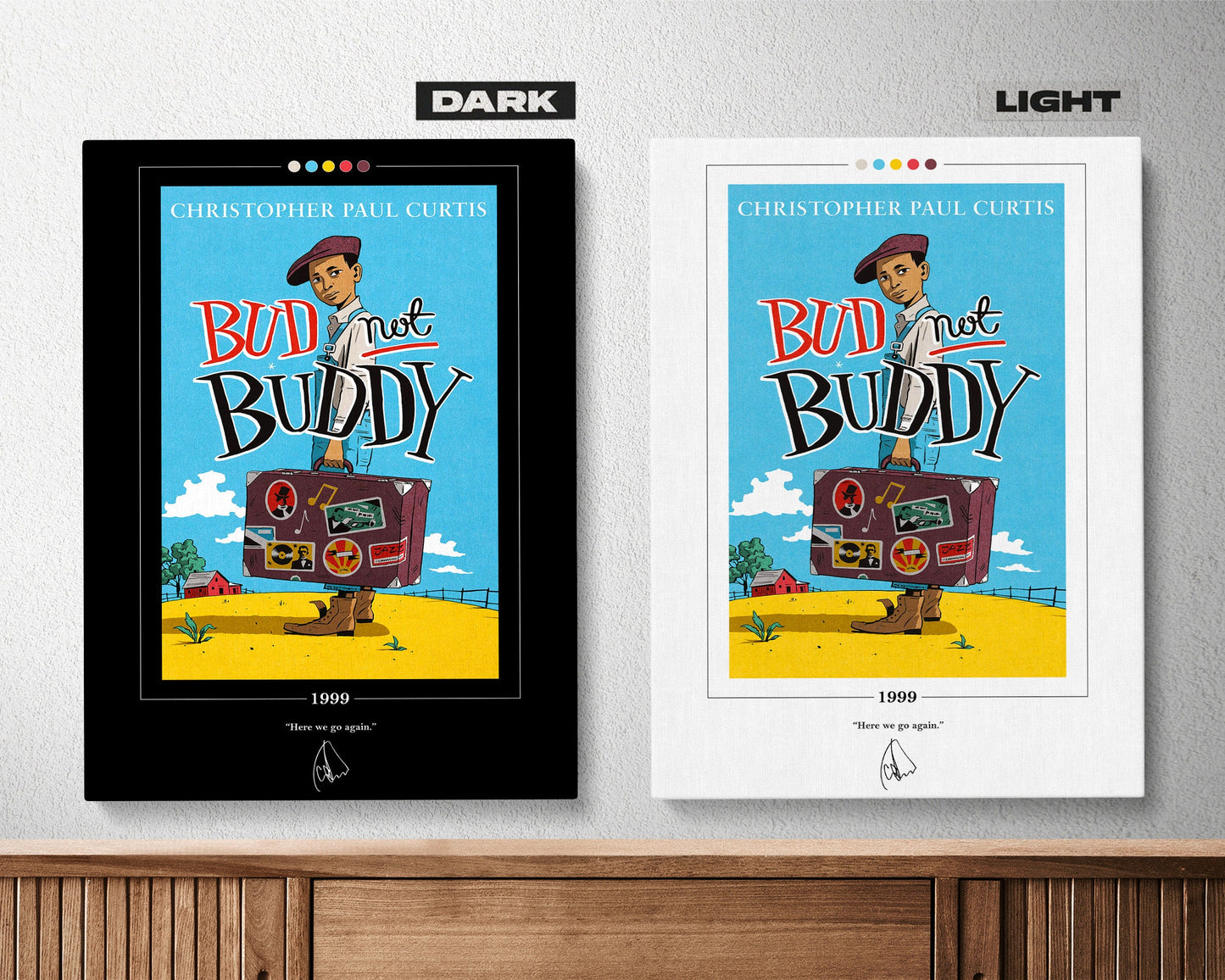 Bud Not Buddy Book Cover Poster | Christopher Paul Curtis, Bud Not Buddy Poster, Book Posters, Canvas Wall Art, Book Art, Book Lover Gift