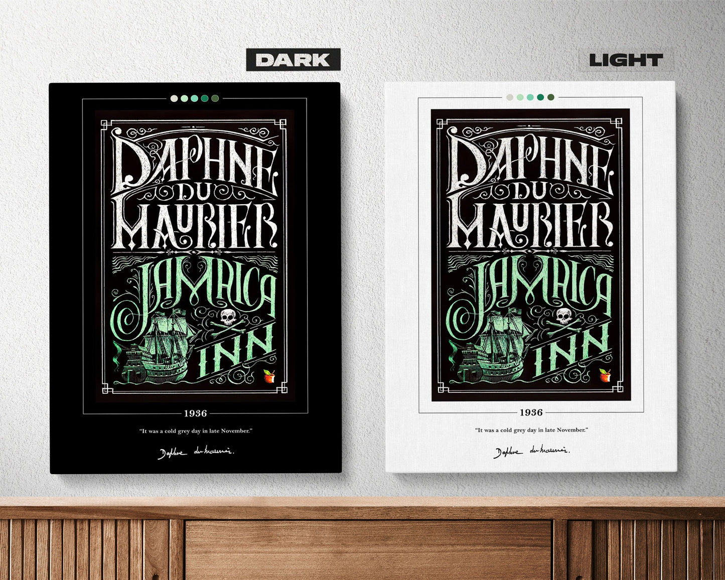 Jamaica Inn Book Cover Poster | Daphne du Maurier, Jamaica Inn Poster, Jamaica Inn Print, Book Posters, Canvas Wall Art, Book Lover Gift