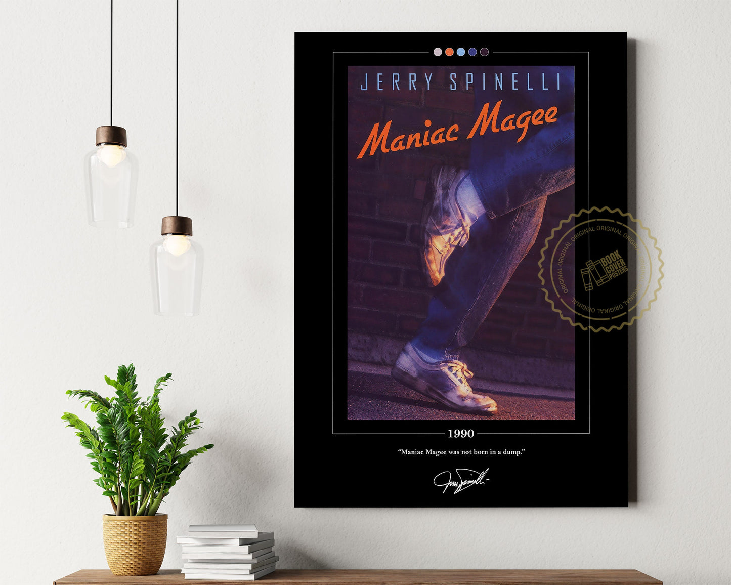 Maniac Magee Book Cover Poster | Jerry Spinelli, Maniac Magee Poster, Maniac Magee Print, Book Posters, Canvas Wall Art, Book Lover Gift