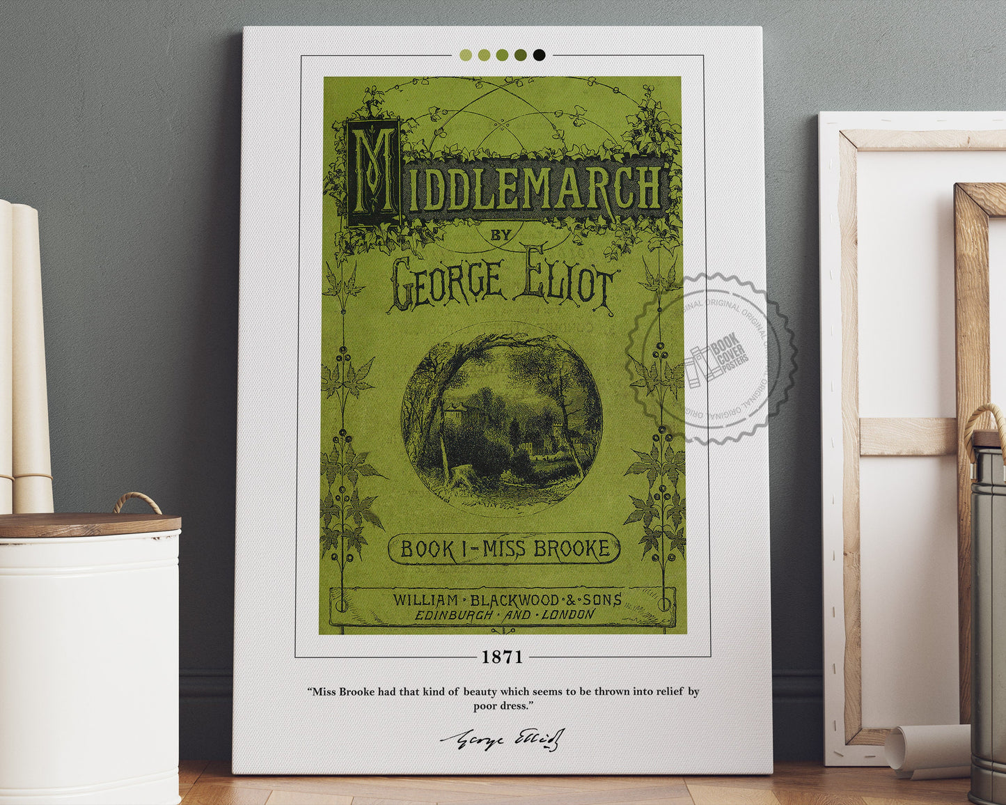 Middlemarch Book Cover Poster | George Eliot, Middlemarch Poster, Middlemarch Print, Book Poster, Book Art, Canvas Wall Art, Book Lover Gift