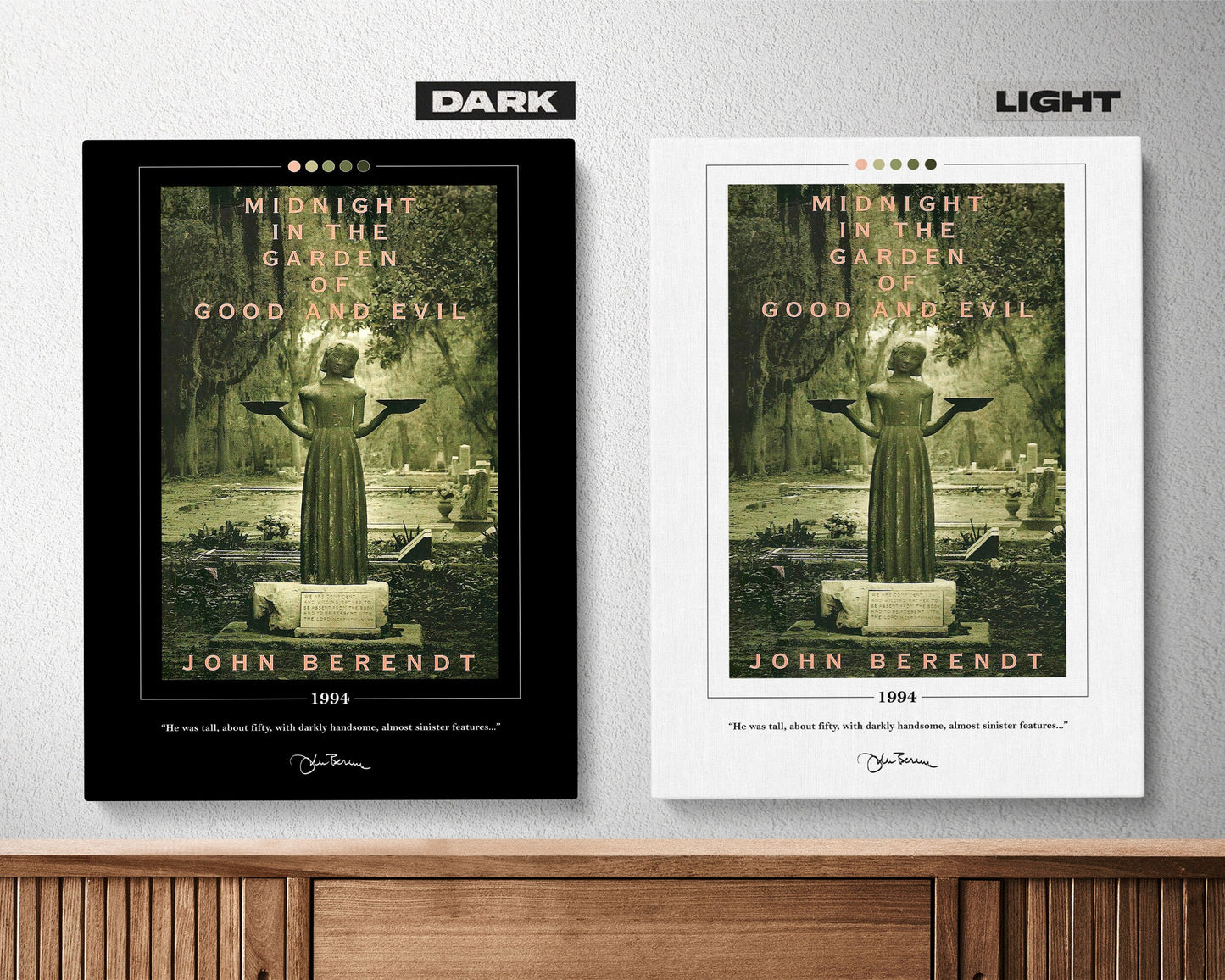 Midnight in the Garden of Good and Evil Book Cover Poster | John Berendt, Midnight in the Garden of Good and Evil Poster, Book Posters