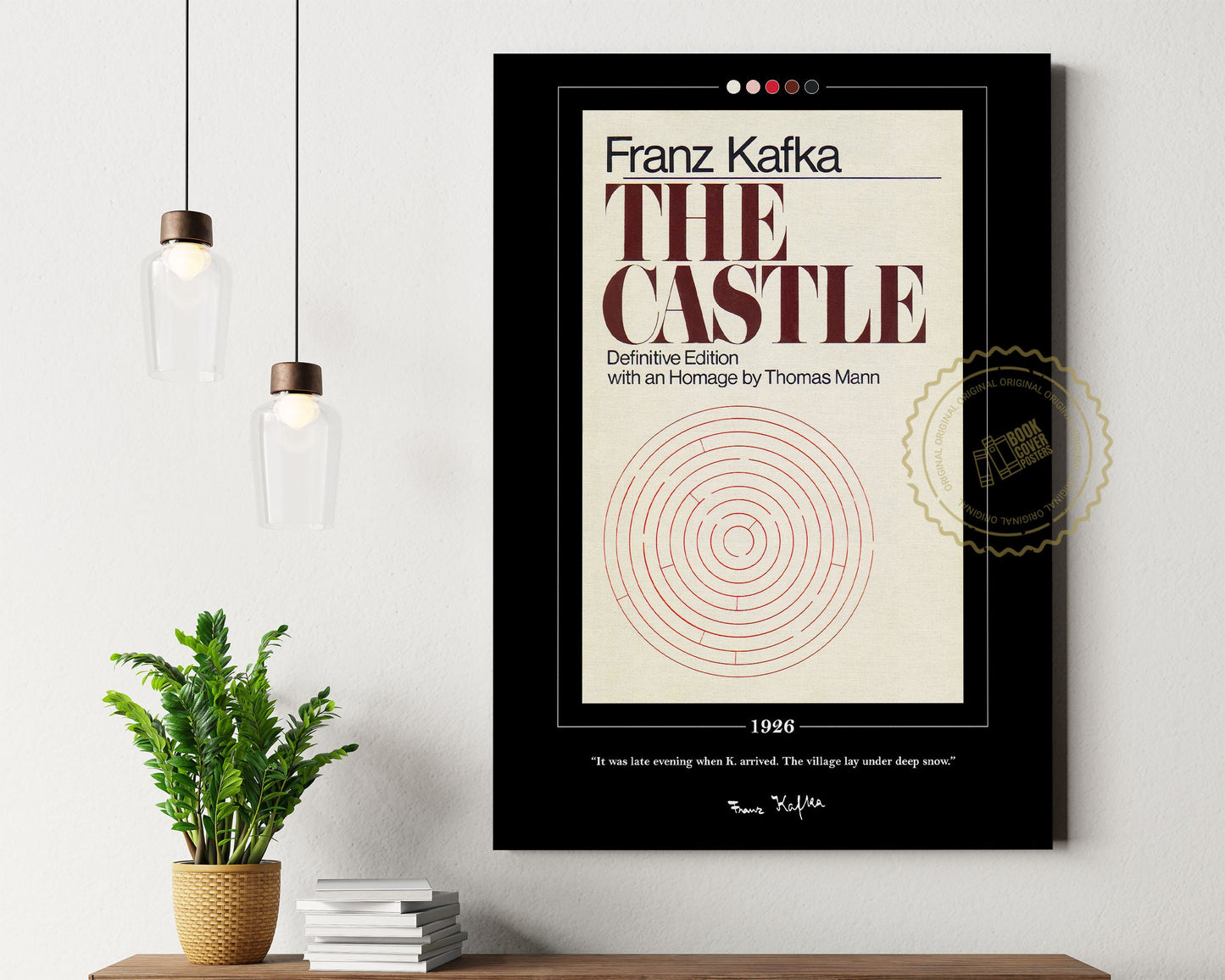 The Castle Book Cover Poster | Franz Kafka, The Castle Poster, The Castle Print, Book Posters, Book Art, Canvas Wall Art, Book Lover Gift