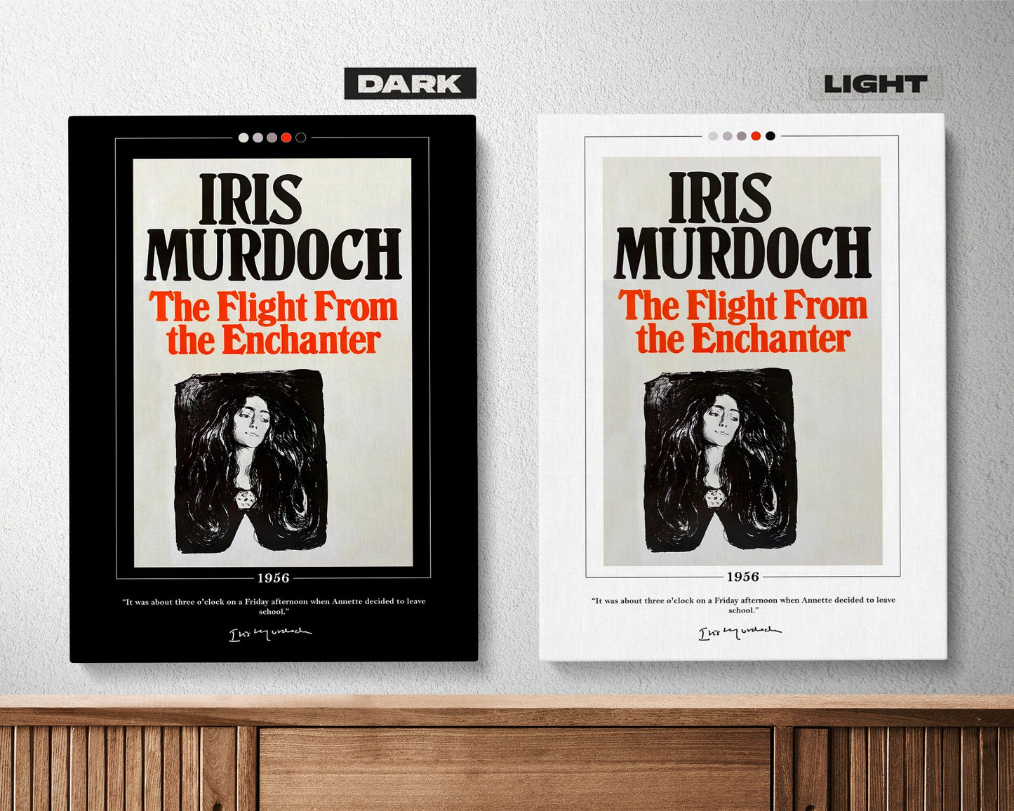 The Flight from the Enchanter Book Cover Poster | Iris Murdoch, The Flight from the Enchanter Poster, Book Posters, Book Lover Gift