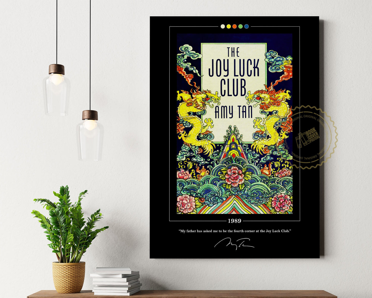 The Joy Luck Club Book Cover Poster | Amy Tan, Joy Luck Club Poster, Joy Luck Club Print, Book Posters, Canvas Wall Art, Book Lover Gift