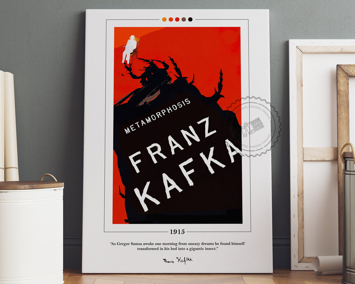 The Metamorphosis Book Cover Poster | Franz Kafka, Metamorphosis Poster, Metamorphosis Print, Book Posters, Canvas Print, Book Lover Gift