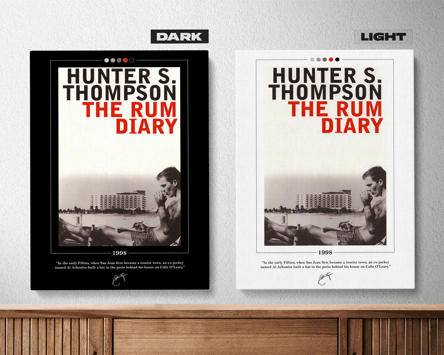 The Rum Diary Book Cover Poster | Hunter S. Thompson, The Rum Diary Poster, The Rum Diary Print, Book Posters, Book Art, Book Lover Gift