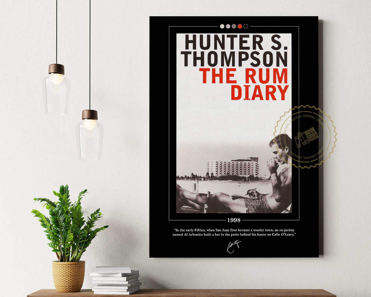 The Rum Diary Book Cover Poster | Hunter S. Thompson, The Rum Diary Poster, The Rum Diary Print, Book Posters, Book Art, Book Lover Gift
