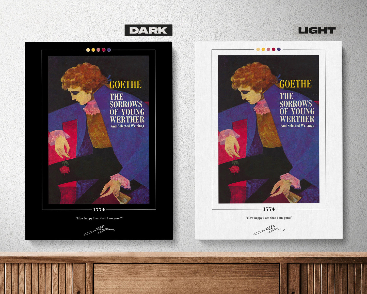 The Sorrows of Young Werther Book Cover Poster | Goethe, The Sorrows of Young Werther Poster, Book Posters, Canvas Wall Art, Book Lover Gift