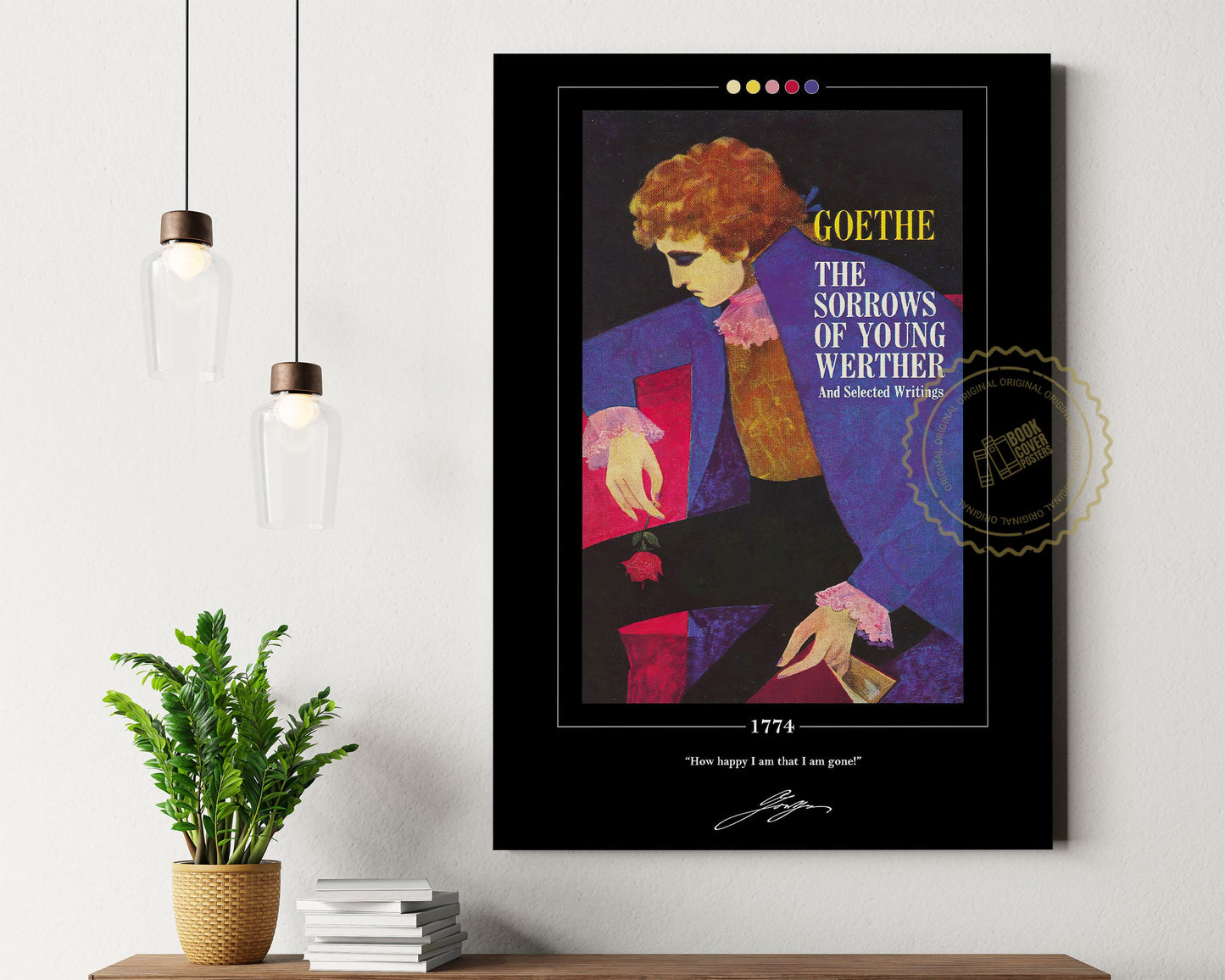 The Sorrows of Young Werther Book Cover Poster | Goethe, The Sorrows of Young Werther Poster, Book Posters, Canvas Wall Art, Book Lover Gift