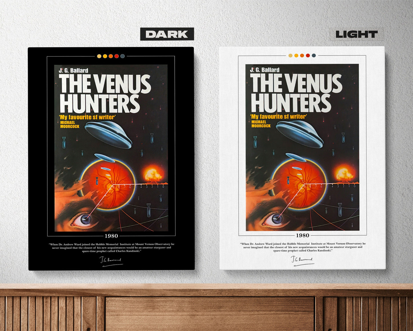 The Venus Hunters Book Cover Poster | J. G. Ballard, The Venus Hunters Poster, Book Posters, Book Art, Canvas Wall Art, Book Lover Gift
