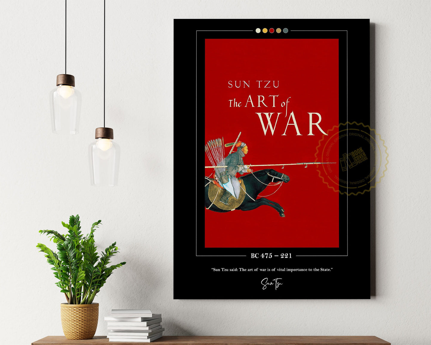 The Art of War Book Cover Poster | Sun Tzu, The Art of War Poster, The Art of War Print, Book Posters, Canvas Wall Art, Book Lover Gift