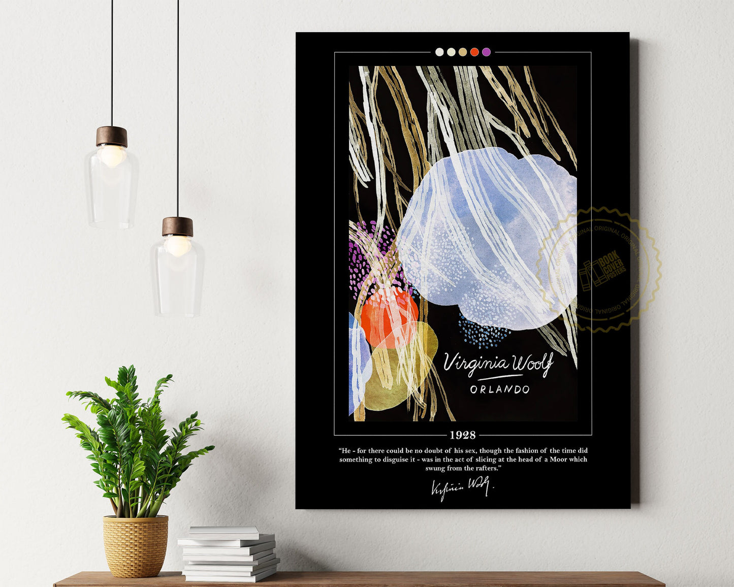 Orlando Book Cover Poster | Virginia Woolf, Orlando Poster, Orlando Print, Book Posters, Book Art, Canvas Wall Art, Book Lover Gift