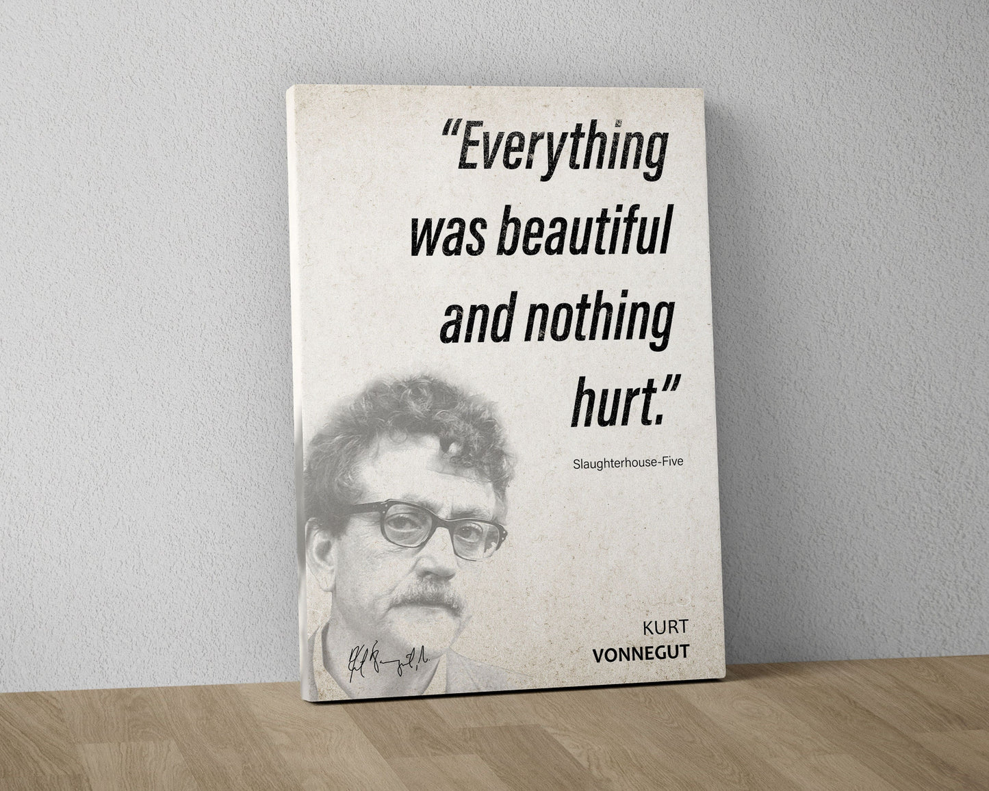 Kurt Vonnegut Quote Wall Art | Slaughterhouse Five Quote Poster, Quote Print, Quote Art, Book Quote, Canvas Print, Book Lover Gift