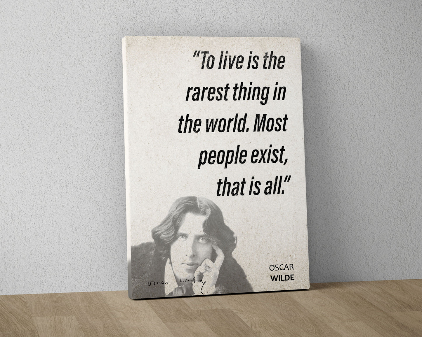 Oscar Wilde Quote Wall Art | "People Exist" Quote Poster, Quote Print, Quote Art, Book Quote, Canvas Wall Art, Book Lover Gift