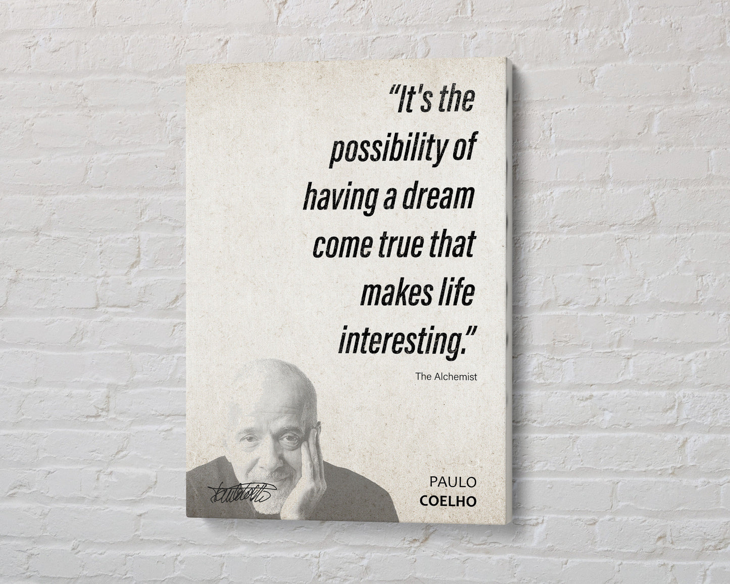 Paulo Coelho Quote Wall Art | The Alchemist Quote Poster, Quote Print, Quote Art, Book Quote, Canvas Wall Art, Book Lover Gift