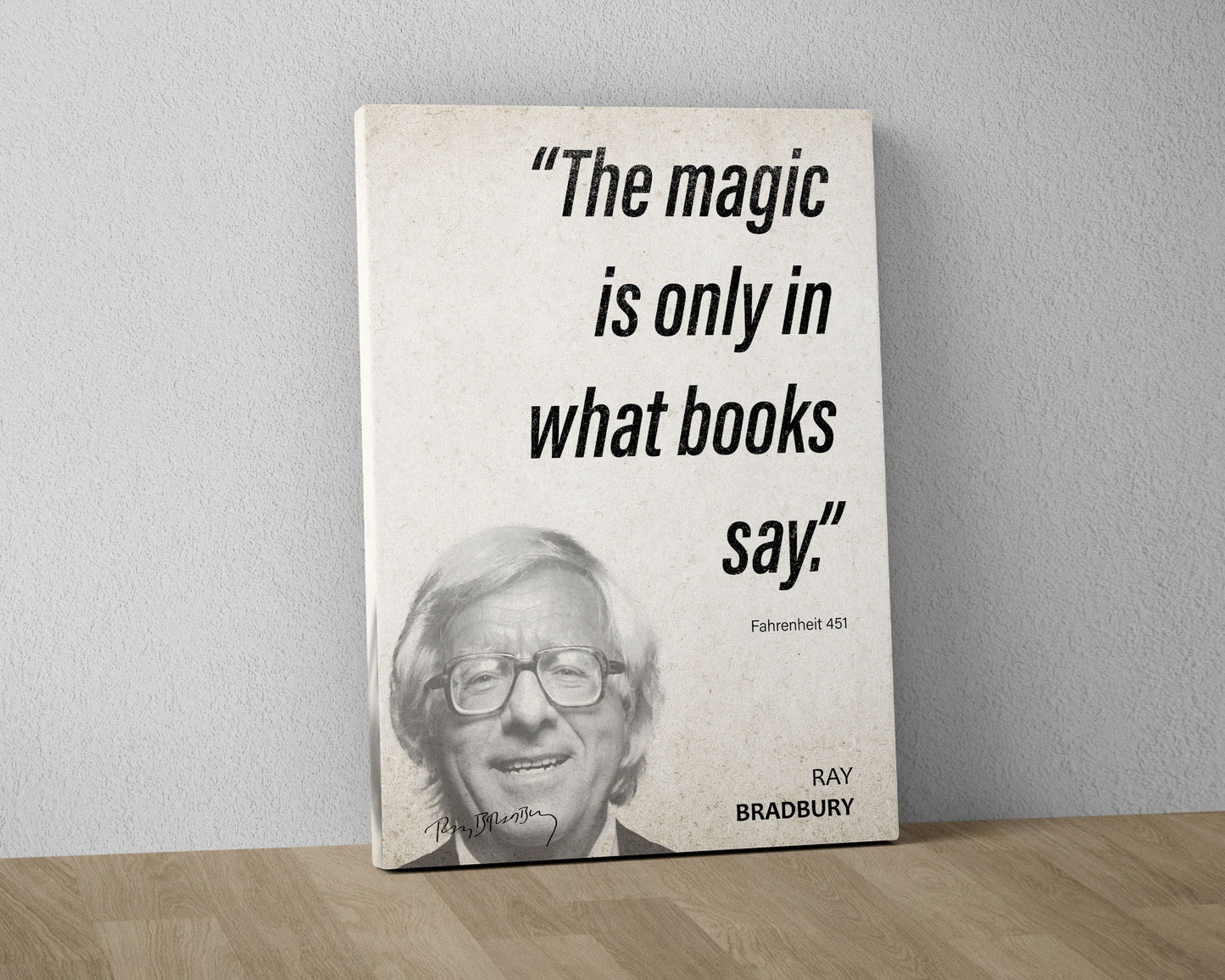 Ray Bradbury Quote Wall Art | Fahrenheit 451 Quote Poster, Quote Print, Quote Art, Book Quote, Canvas Print, Book Lover Gift