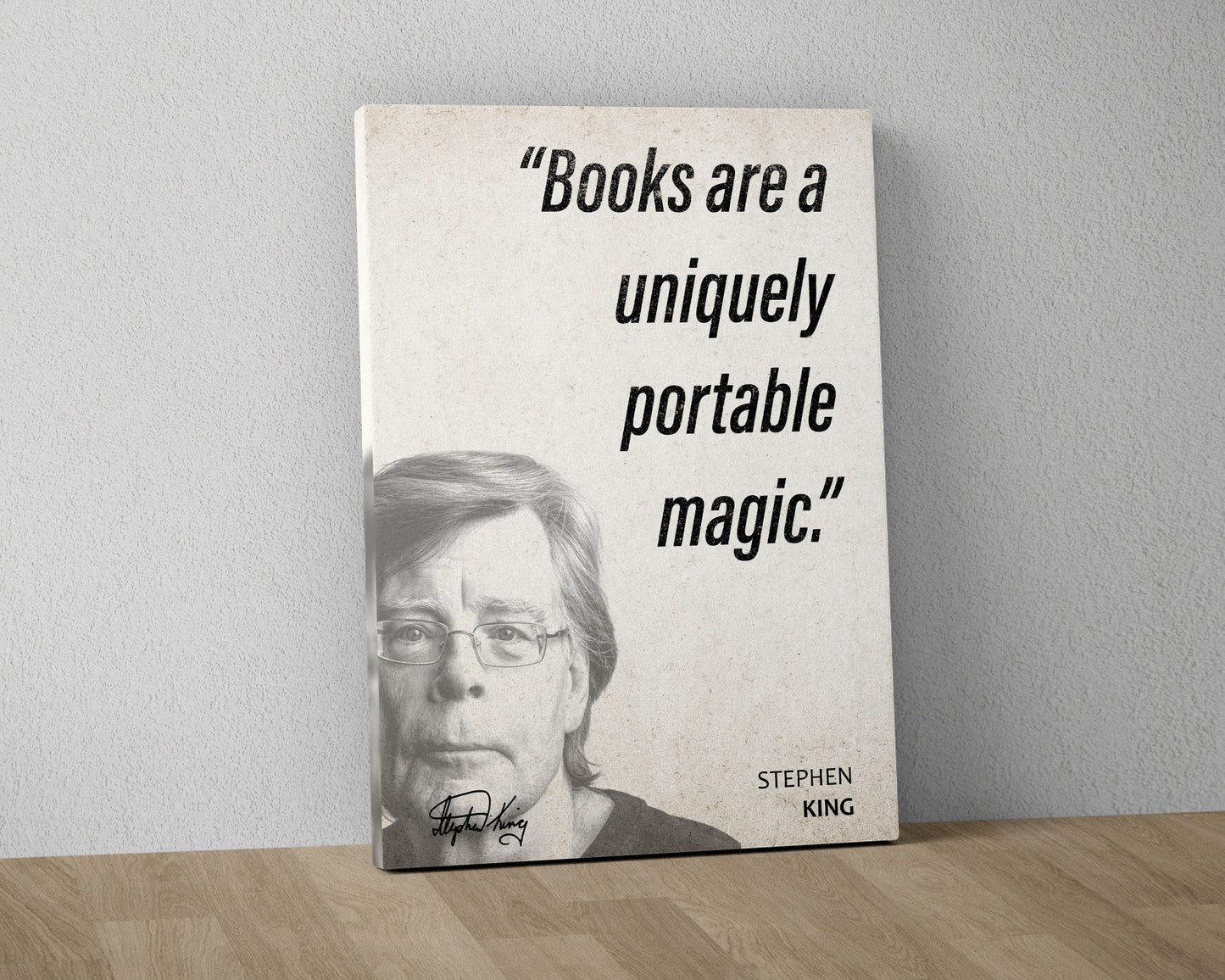 Stephen King Quote Wall Art | "Portable Magic" Quote Poster, Quote Print, Quote Art, Book Quote, Canvas Wall Art, Book Lover Gift