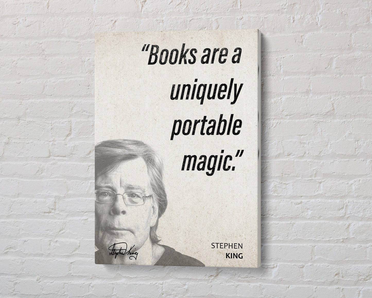 Stephen King Quote Wall Art | "Portable Magic" Quote Poster, Quote Print, Quote Art, Book Quote, Canvas Wall Art, Book Lover Gift