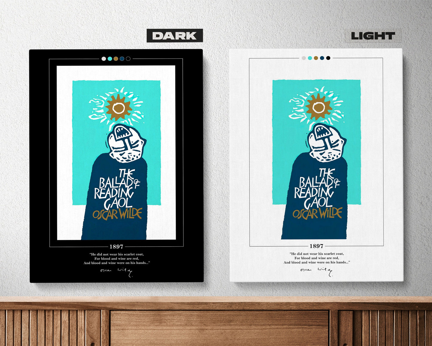 The Ballad of Reading Gaol Book Cover Poster | Oscar Wilde, The Ballad of Reading Gaol Poster, Book Posters, Canvas Print, Book Lover Gift
