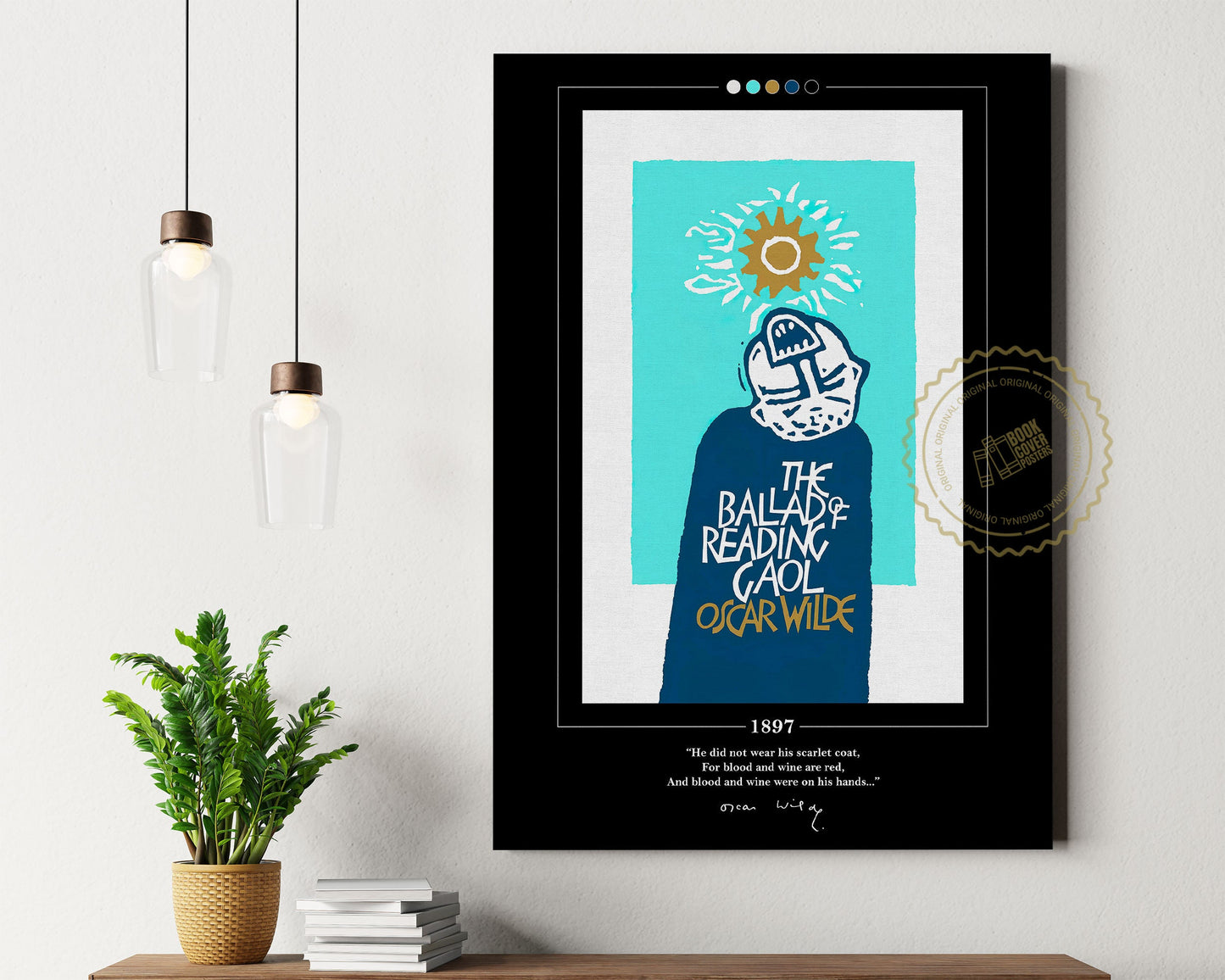 The Ballad of Reading Gaol Book Cover Poster | Oscar Wilde, The Ballad of Reading Gaol Poster, Book Posters, Canvas Print, Book Lover Gift
