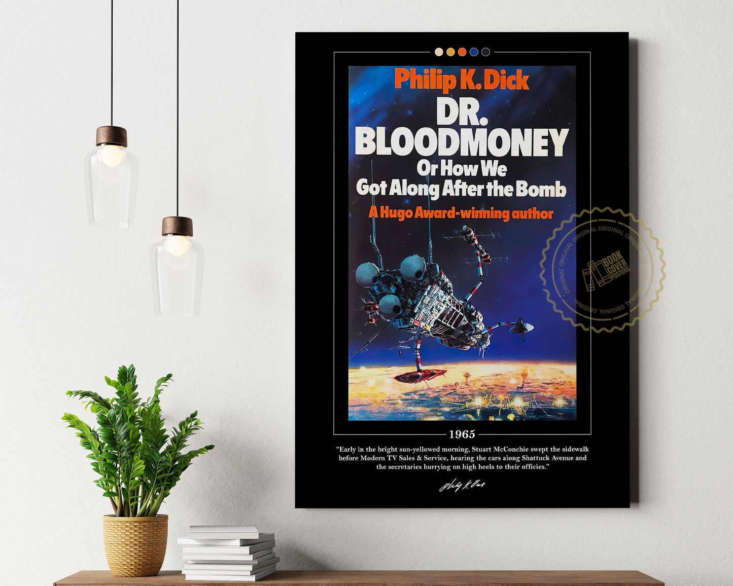 Dr. Bloodmoney Book Cover Poster | Philip K Dick, Dr. Bloodmoney Poster, Dr. Bloodmoney Print, Book Poster, Canvas Wall Art, Book Lover Gift