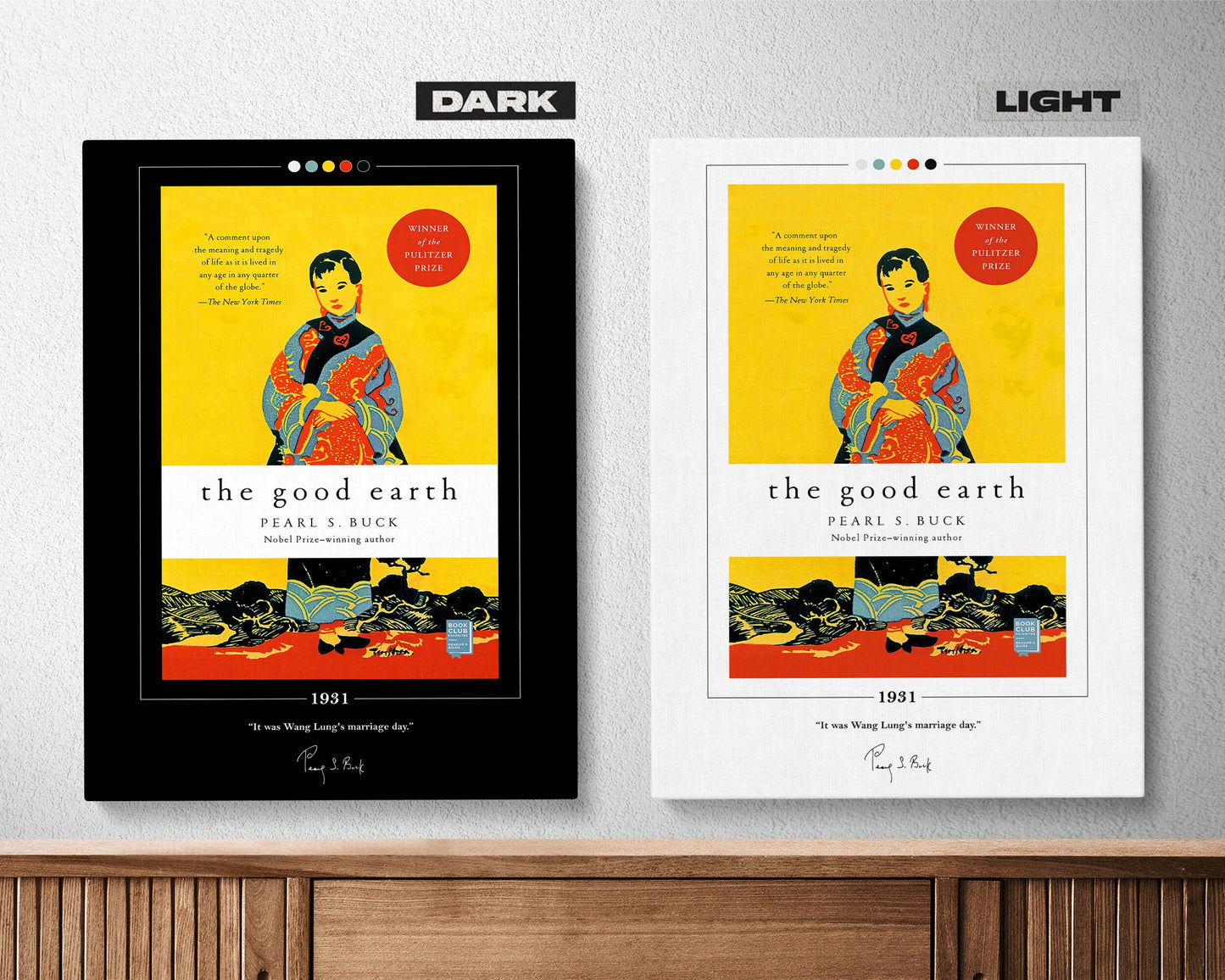 The Good Earth Book Cover Poster | Pearl S. Buck, The Good Earth Poster, The Good Earth Print, Book Poster, Canvas Wall Art, Book Lover Gift