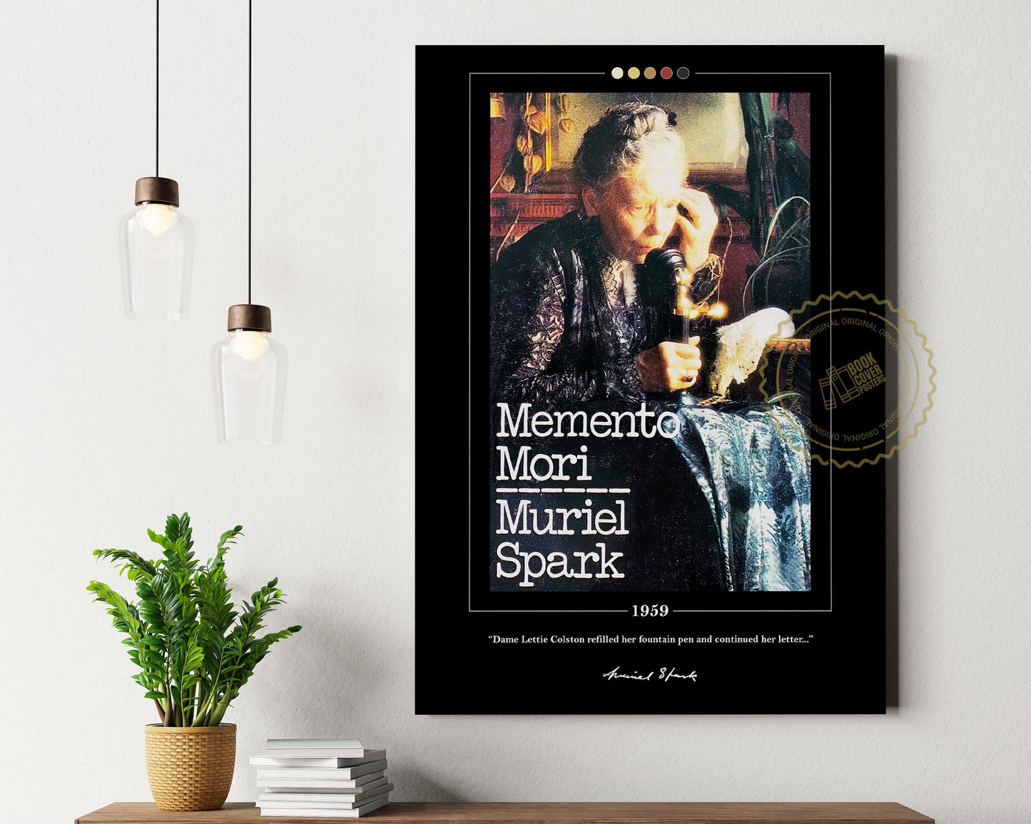 Memento Mori Book Cover Poster | Muriel Spark, Memento Mori Poster, Memento Mori Print, Book Posters, Canvas Wall Art, Book Lover Gift