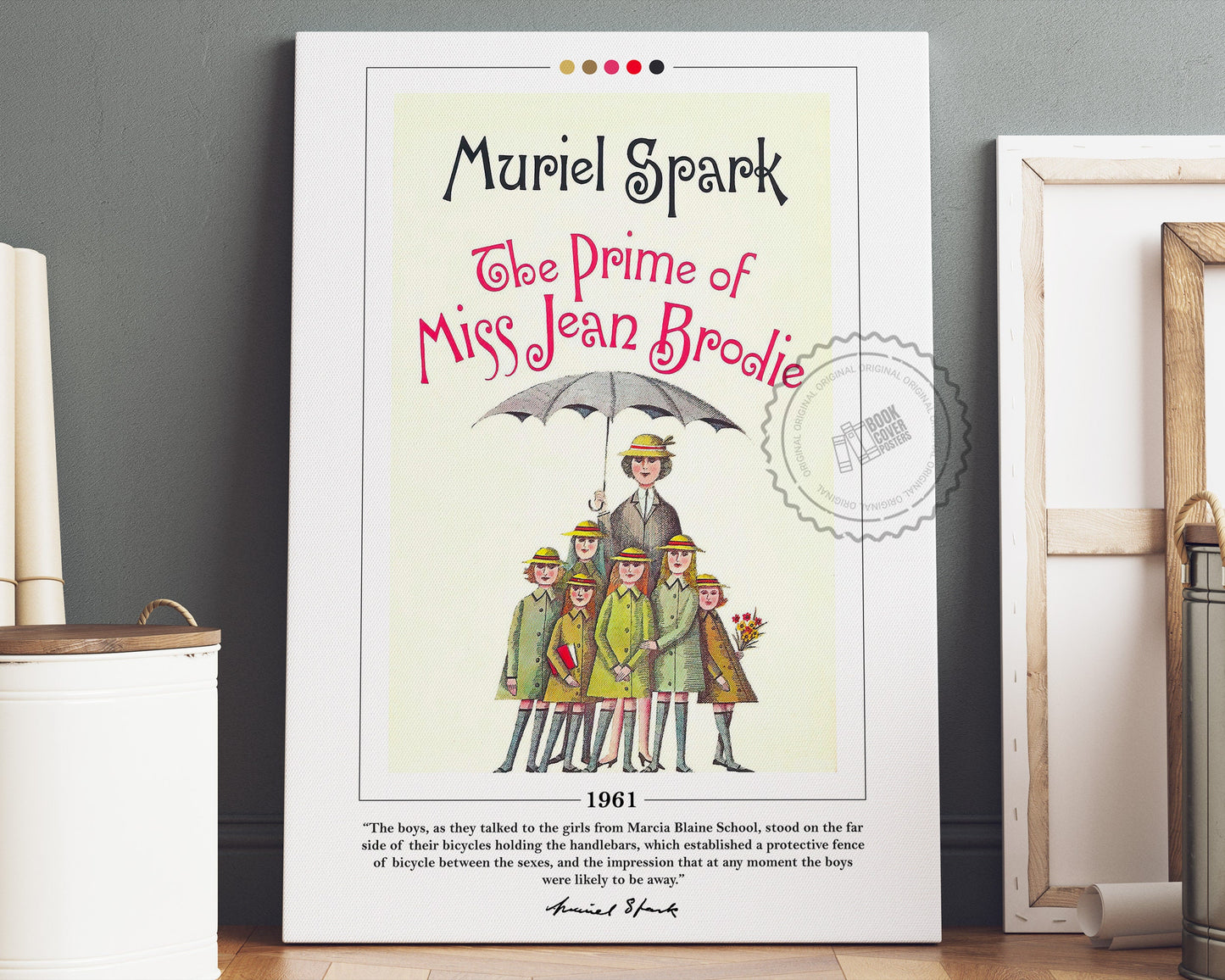 The Prime of Miss Jean Brodie Book Cover Poster | Muriel Spark, The Prime of Miss Jean Brodie Poster, Book Posters, Book Lover Gift