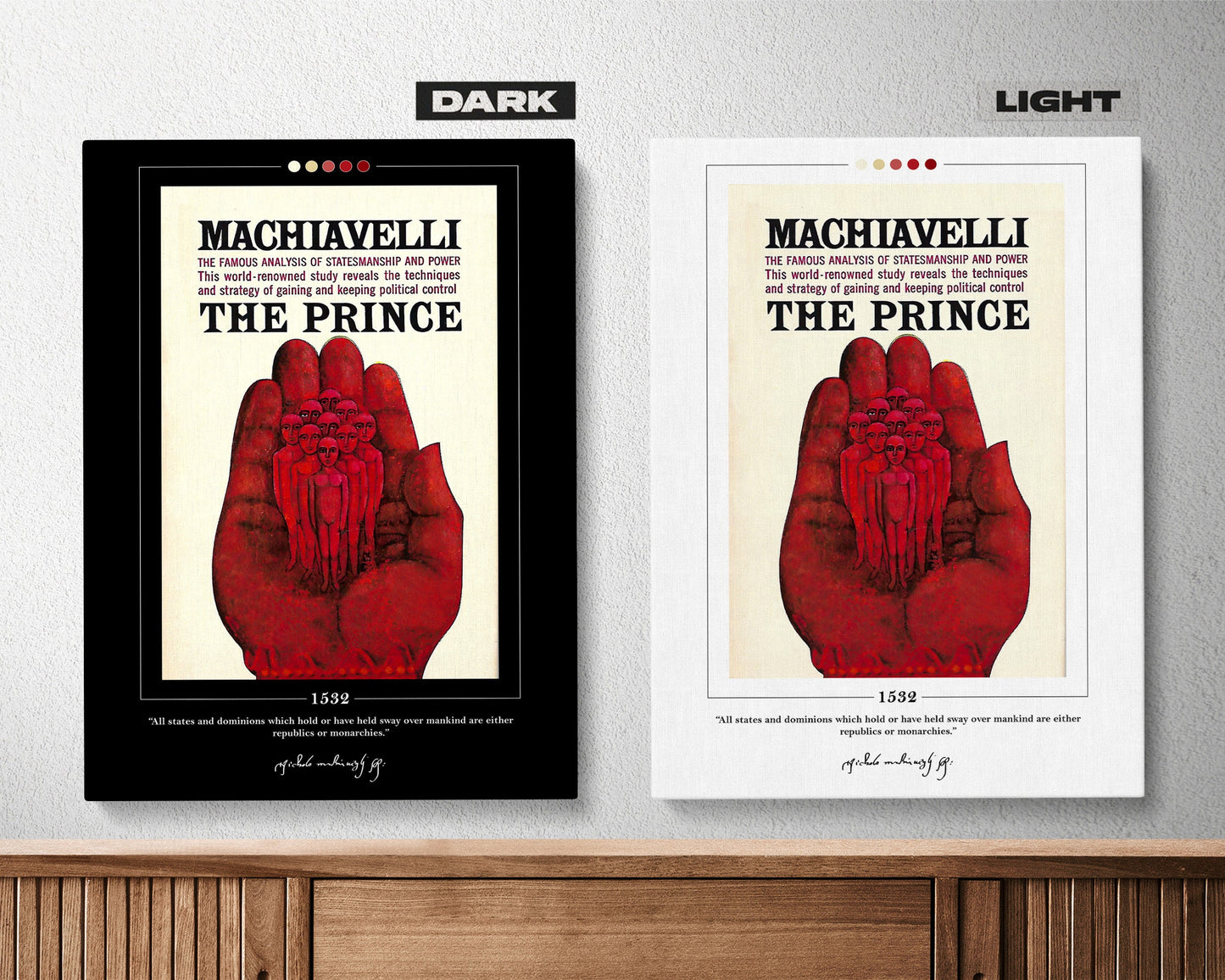 The Prince Book Cover Poster | Machiavelli, The Prince Poster, The Prince Print, Book Posters, Book Art, Canvas Wall Art, Book Lover Gift