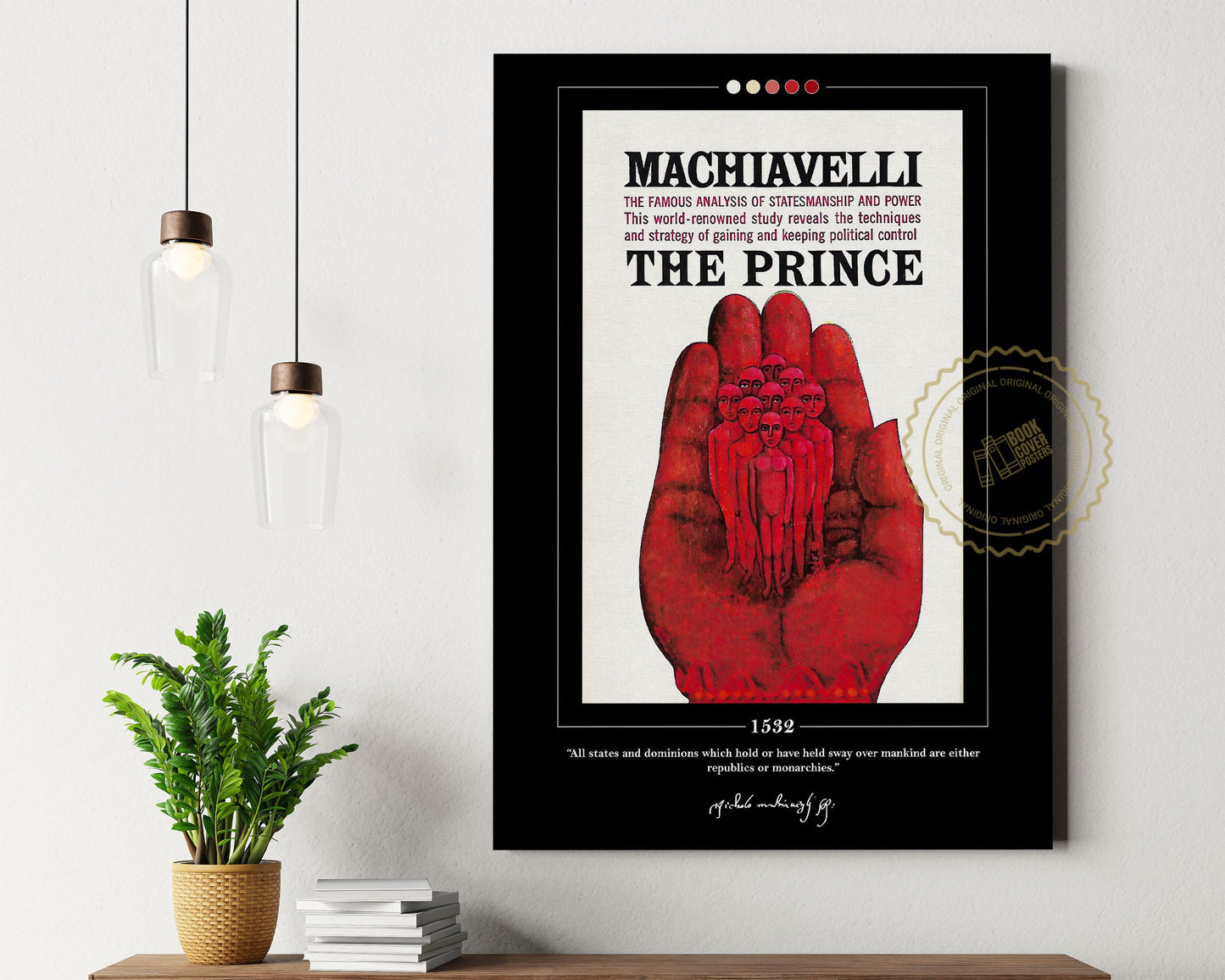 The Prince Book Cover Poster | Machiavelli, The Prince Poster, The Prince Print, Book Posters, Book Art, Canvas Wall Art, Book Lover Gift