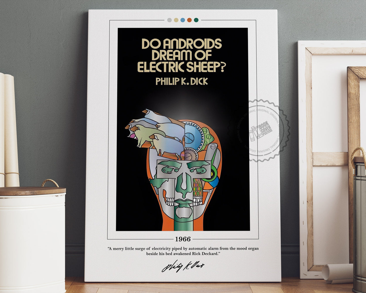 Do Androids Dream of Electric Sheep Book Cover Poster | Philip K Dick, Do Androids Dream of Electric Sheep Poster, Book Poster, Canvas Print