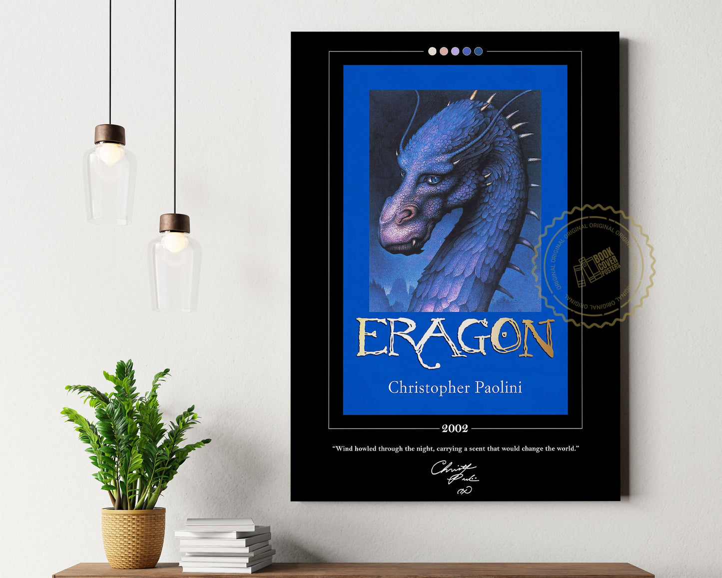 Eragon Book Cover Poster | Christopher Paolini, Eragon Poster, Eragon Print, Book Posters, Canvas Wall Art, Book Art, Book Lover Gift