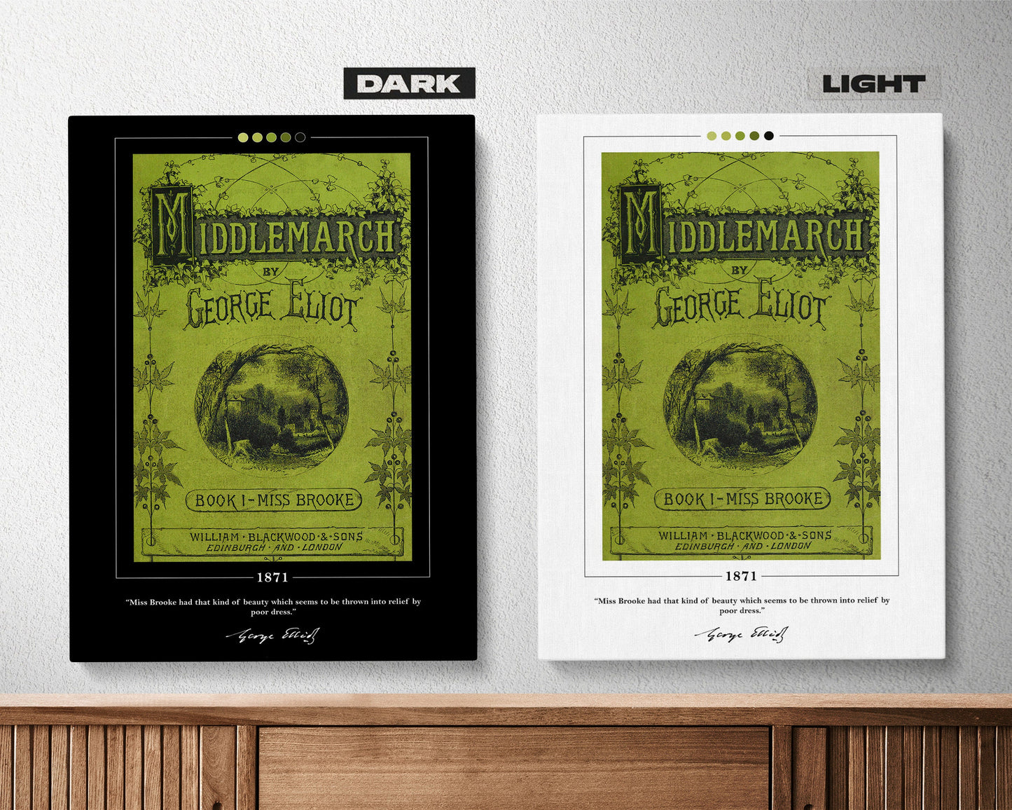 Middlemarch Book Cover Poster | George Eliot, Middlemarch Poster, Middlemarch Print, Book Poster, Book Art, Canvas Wall Art, Book Lover Gift