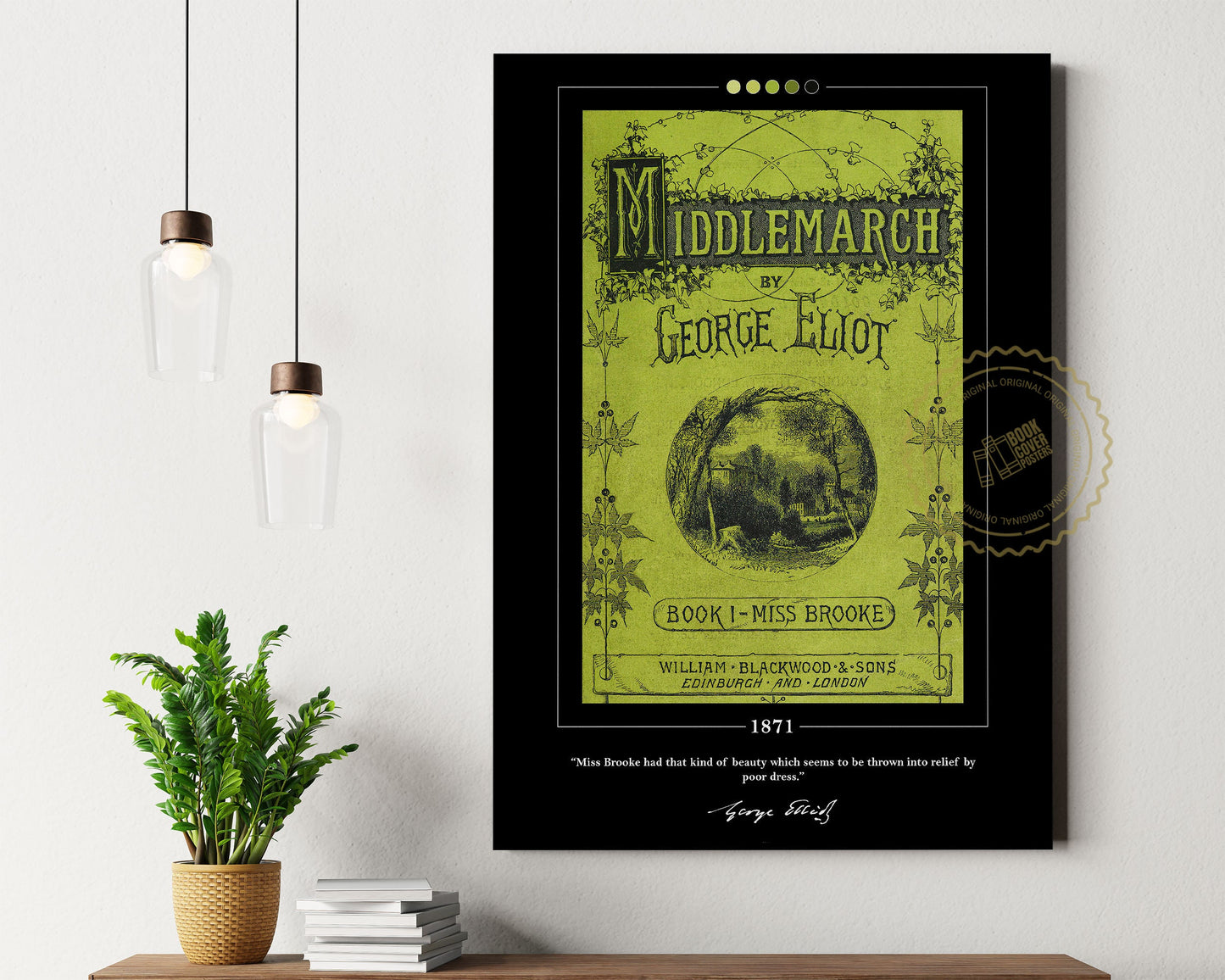 Middlemarch Book Cover Poster | George Eliot, Middlemarch Poster, Middlemarch Print, Book Poster, Book Art, Canvas Wall Art, Book Lover Gift