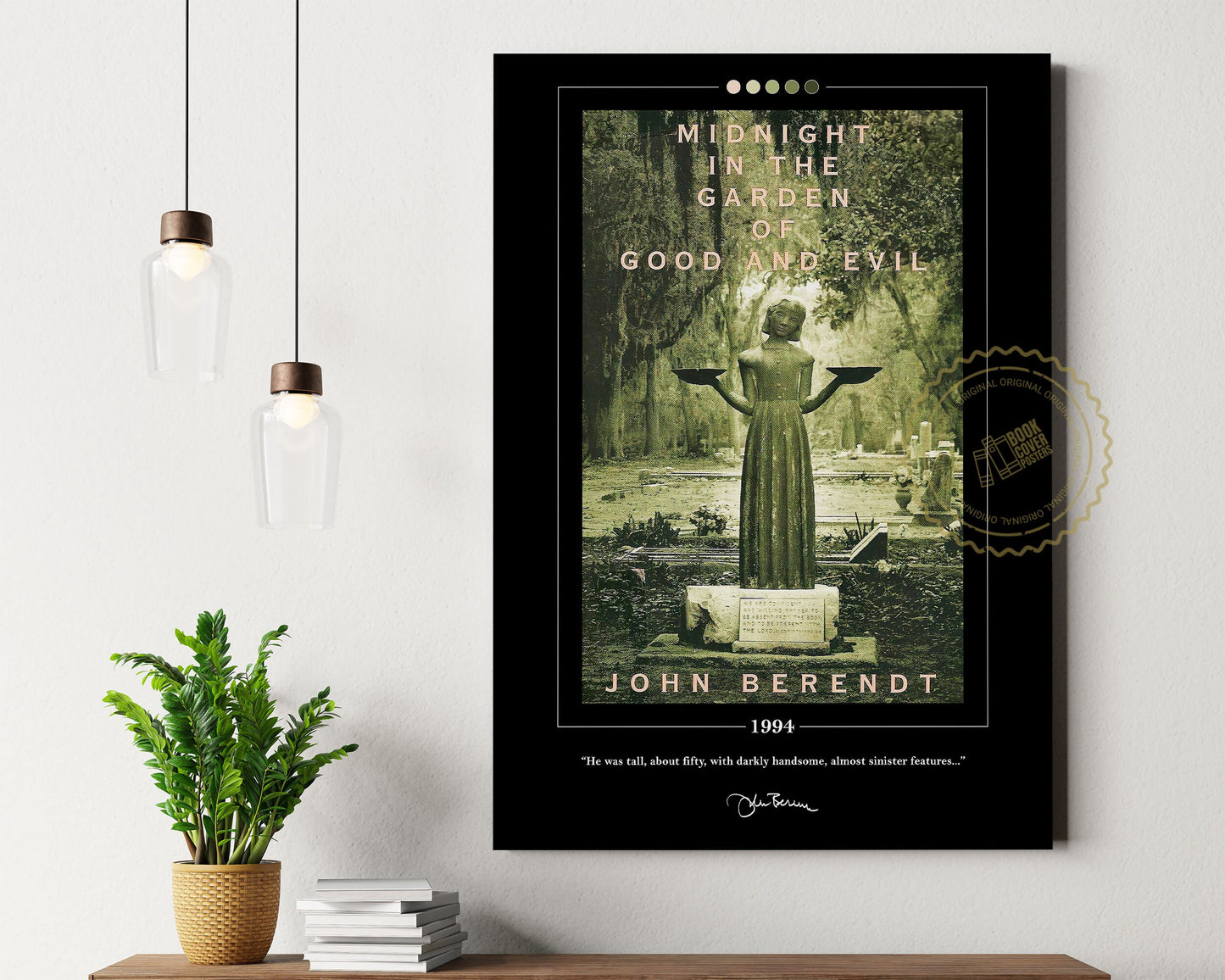 Midnight in the Garden of Good and Evil Book Cover Poster | John Berendt, Midnight in the Garden of Good and Evil Poster, Book Posters