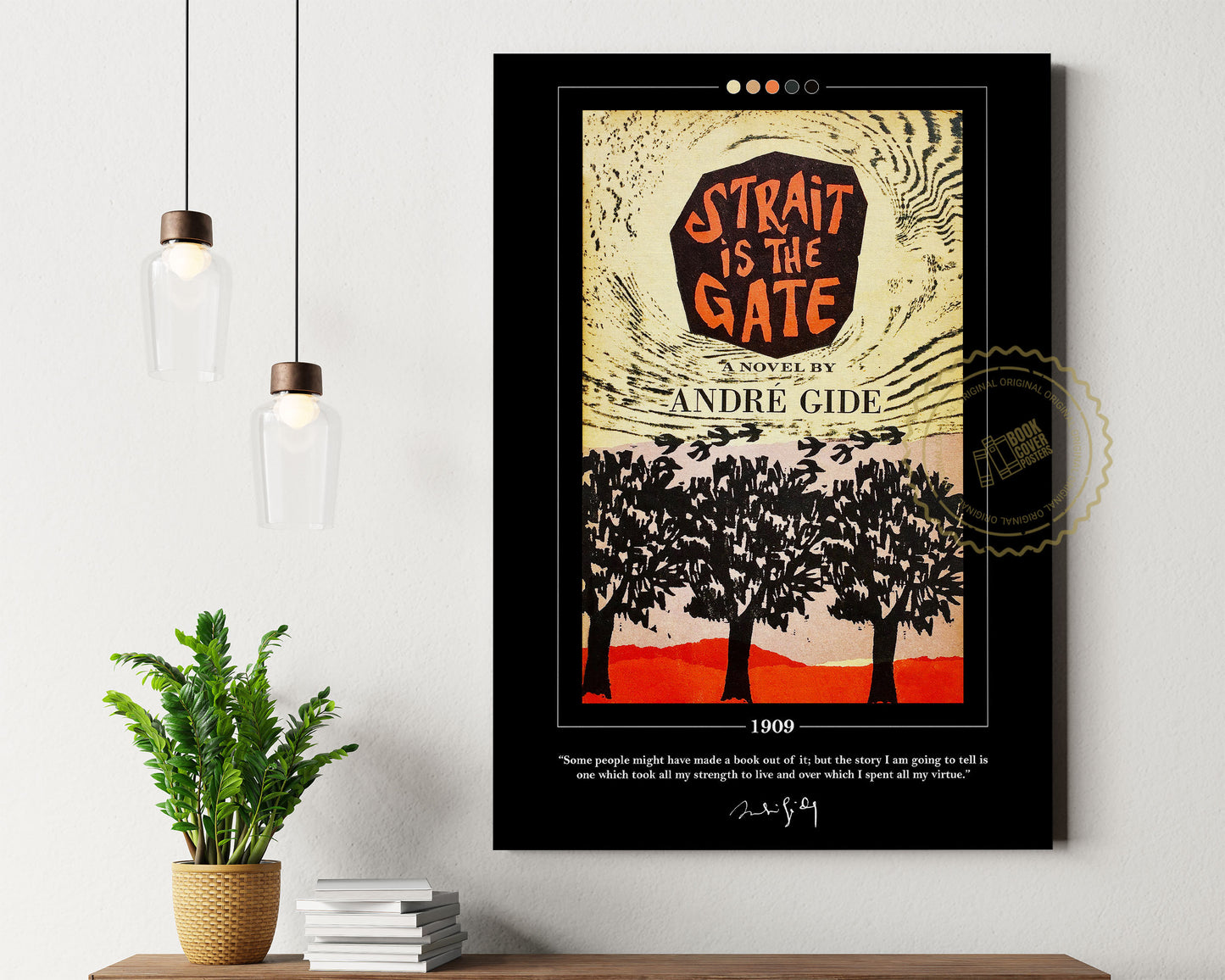 Strait is the Gate Book Cover Poster | Andre Gide, Strait is the Gate Poster, Strait is the Gate Print, Book Posters, Book Lover Gift
