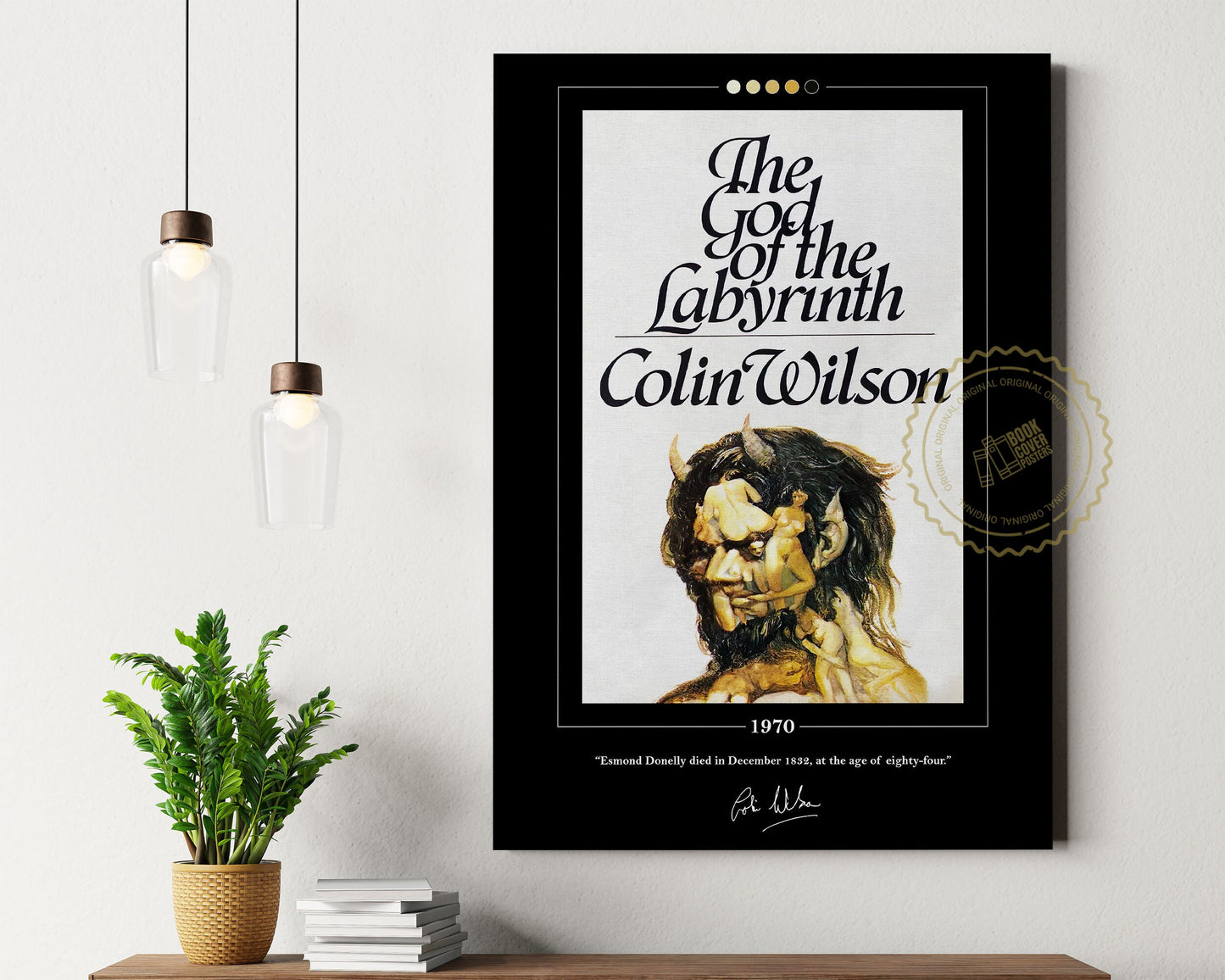 The God of the Labyrinth Book Cover Poster | Colin Wilson, The God of the Labyrinth Poster, Book Posters, Canvas Wall Art, Book Lover Gift