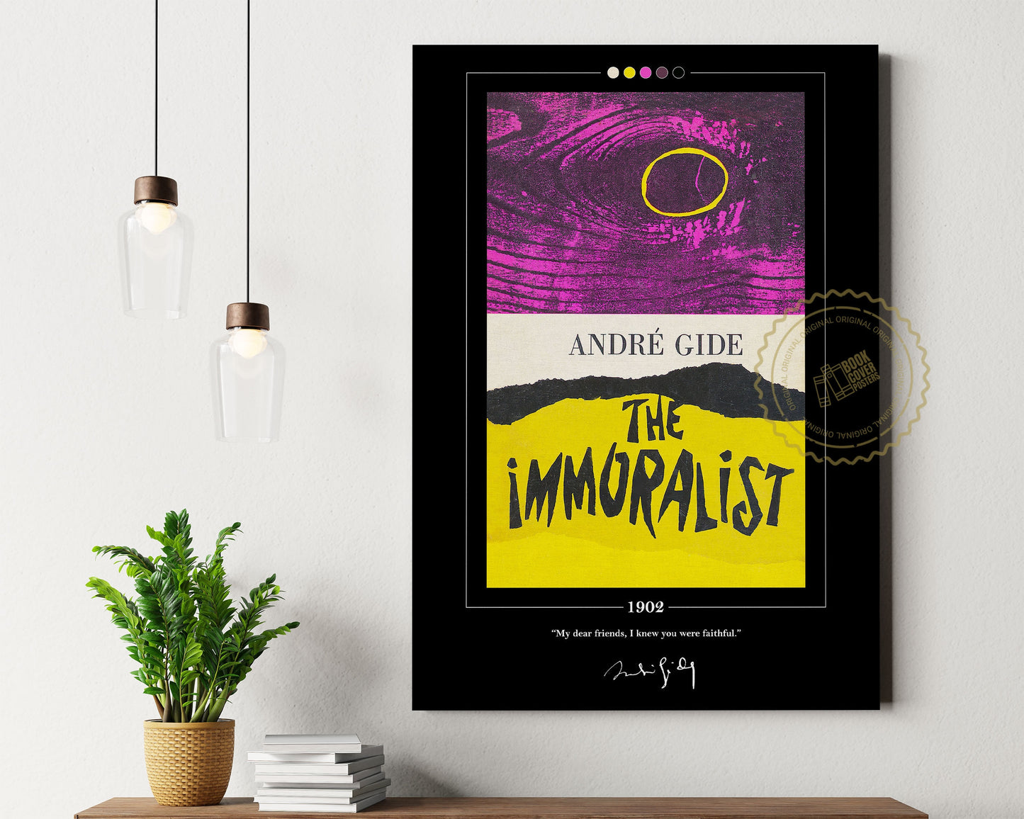 The Immoralist Book Cover Poster | Andre Gide, The Immoralist Poster, The Immoralist Print, Book Posters, Canvas Wall Art, Book Lover Gift