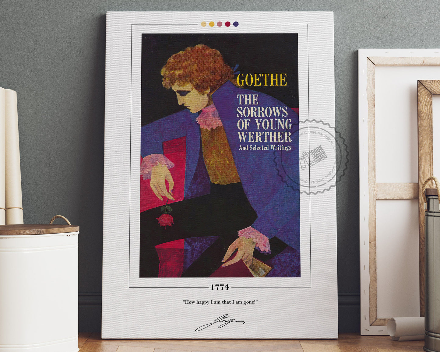 The Sorrows of Young Werther Book Cover Poster | Goethe, The Sorrows of Young Werther Poster, Book Posters, Canvas Wall Art, Book Lover Gift