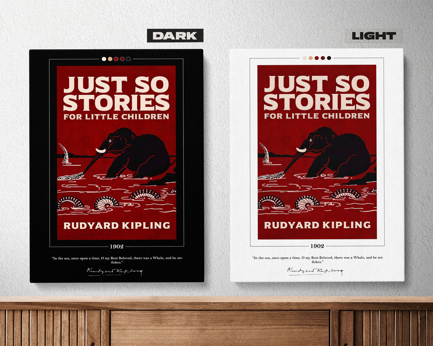 Just So Stories Book Cover Poster | Rudyard Kipling, Just So Stories Poster, Just So Stories Print, Book Posters, Book Art, Book Lover Gift